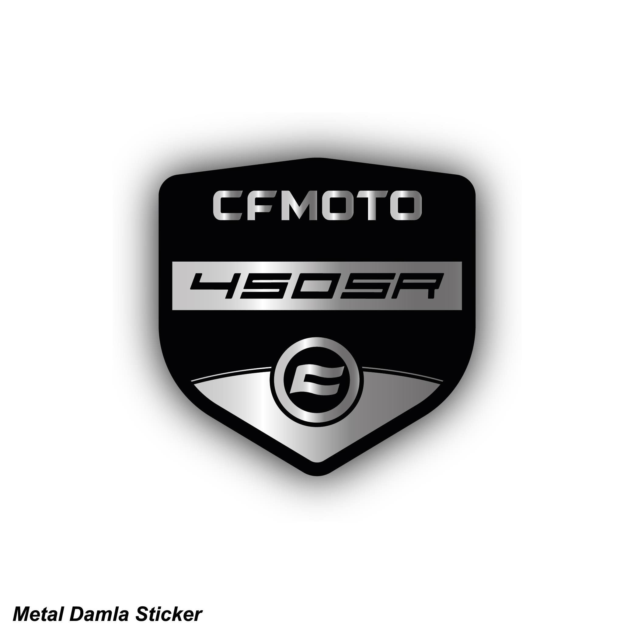 450SRCFMOTO 450SR METAL DAMLA STICKER ETİKET MODELİ 