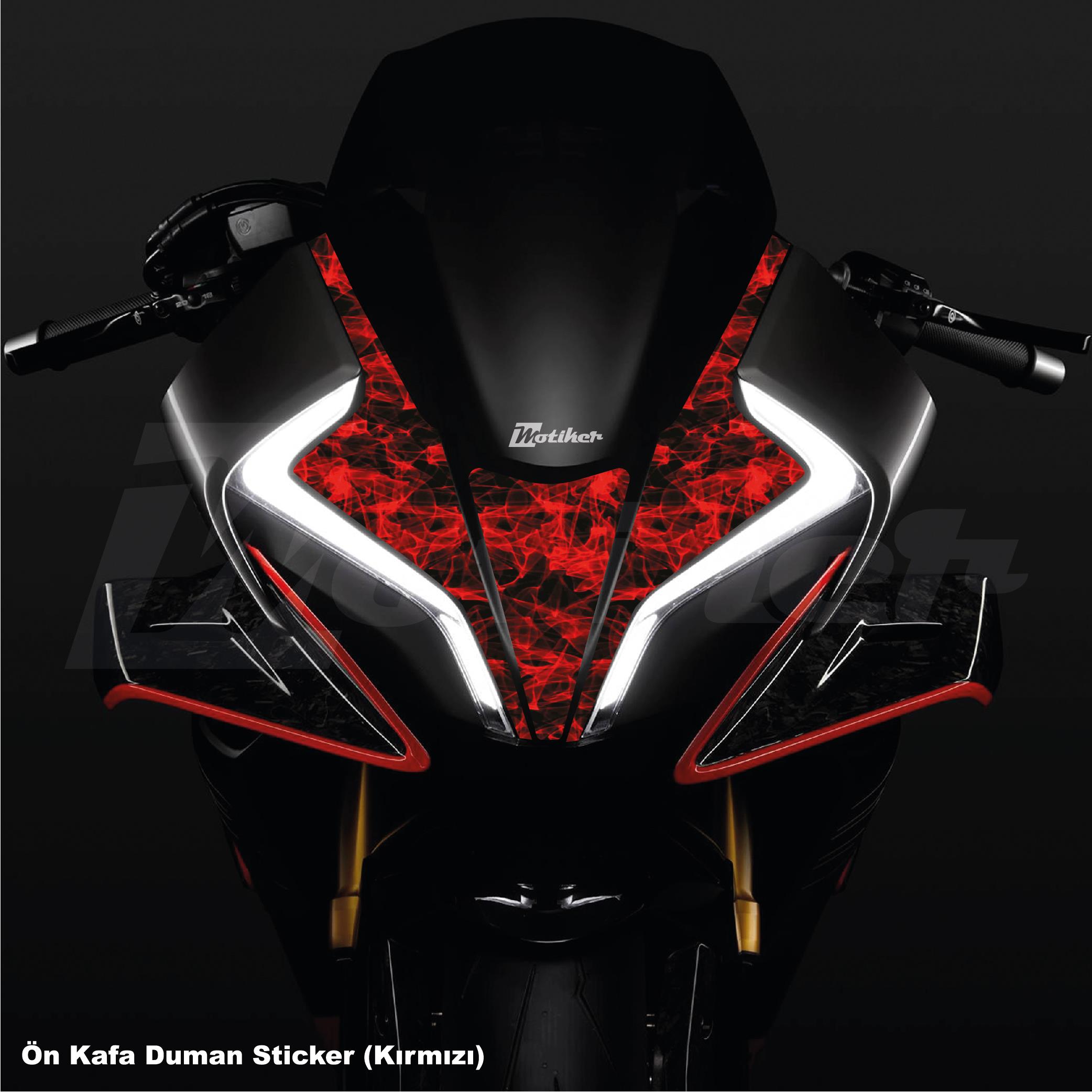 450SRCFMOTO 450SR ÖN KAFA KIRMIZI DUMAN STICKER ETİKET MODELİ KAPLAMA