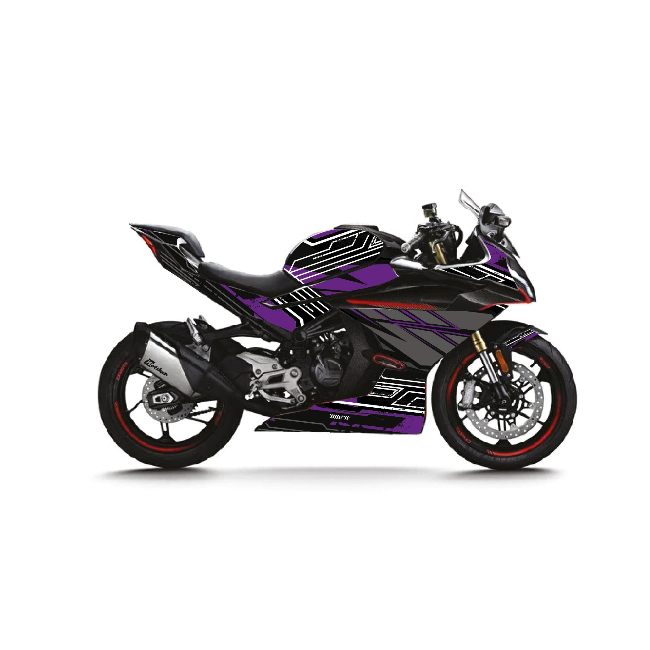 450SRCFMOTO 450SR Redstone Parçalı Kaplama Sticker Etiket Modeli Purple