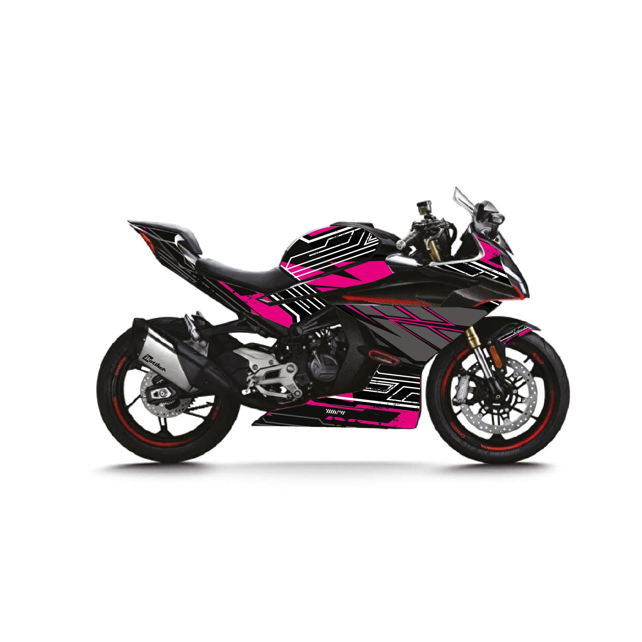 450SRCFMOTO 450SR Redstone Parçalı Kaplama Sticker Etiket Modeli Pembe