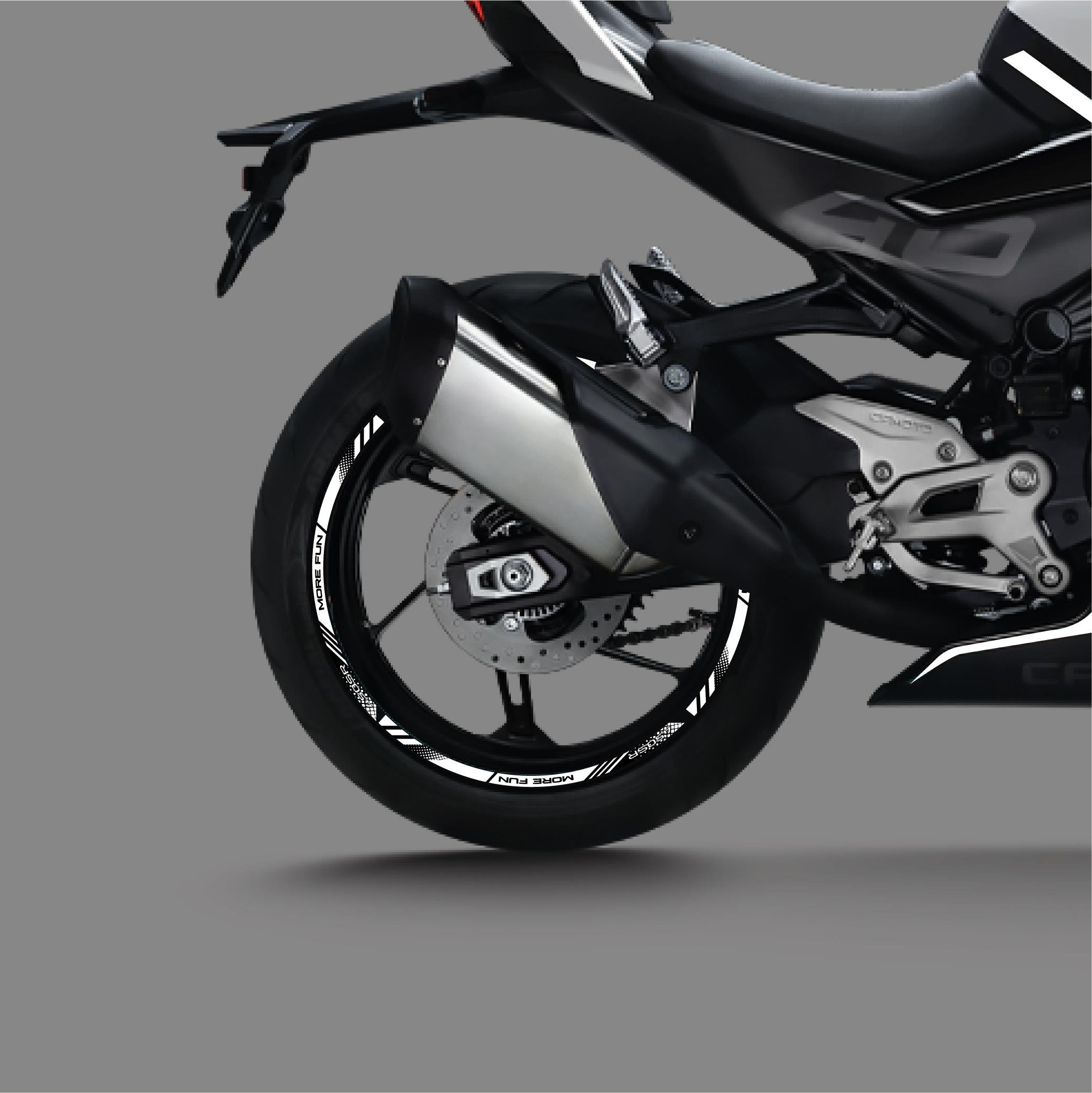 450SRCFMOTO 450SR Sticker Jant Dışı Şerit Baskılı Beyaz 