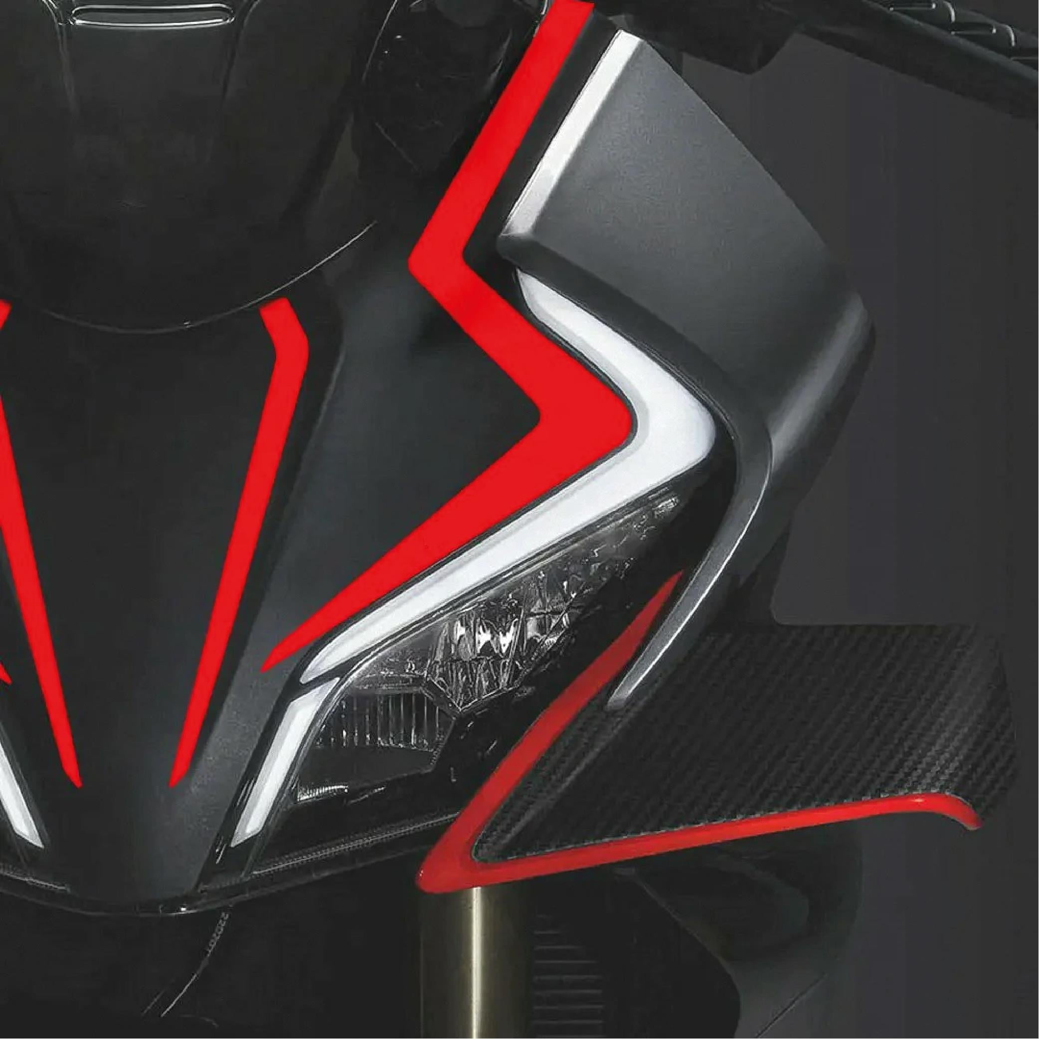 CFMOTO 450SR Sticker Ön Kafa Dörtlü Etiket Modeli Kırmızı