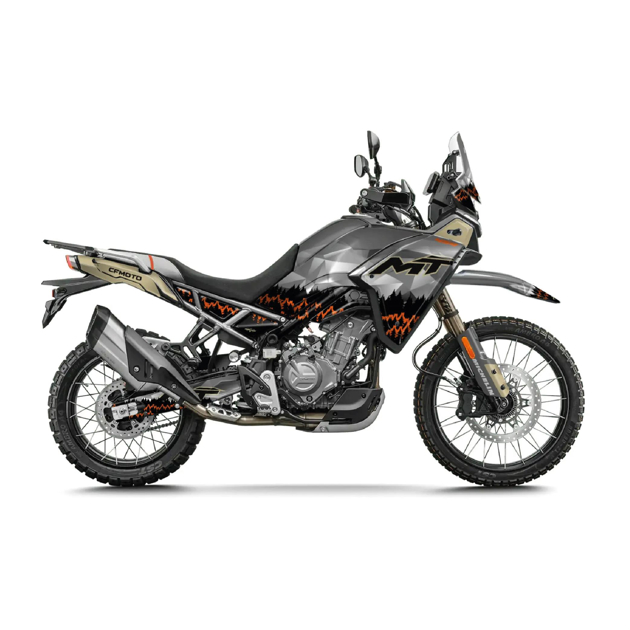 800NKCFMOTO 800NK Little Tress Tasarım Motosiklet Kaplama Sticker Etiket Modeli Siyah Gri Turuncu