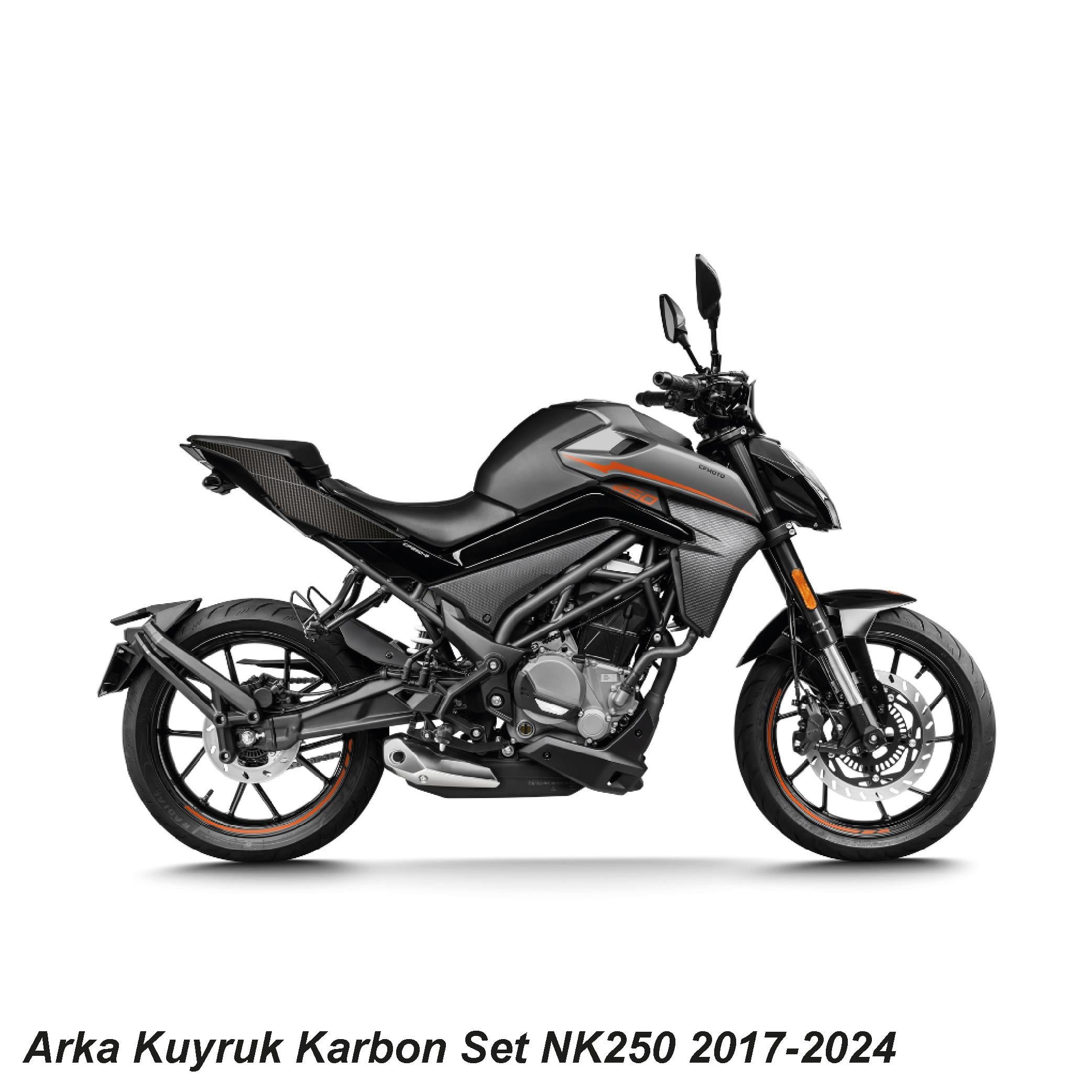 250 NKCFMOTO NK250 2017-2024 ARKA KUYRUK KARBON STICKER ETIKET MODELİ