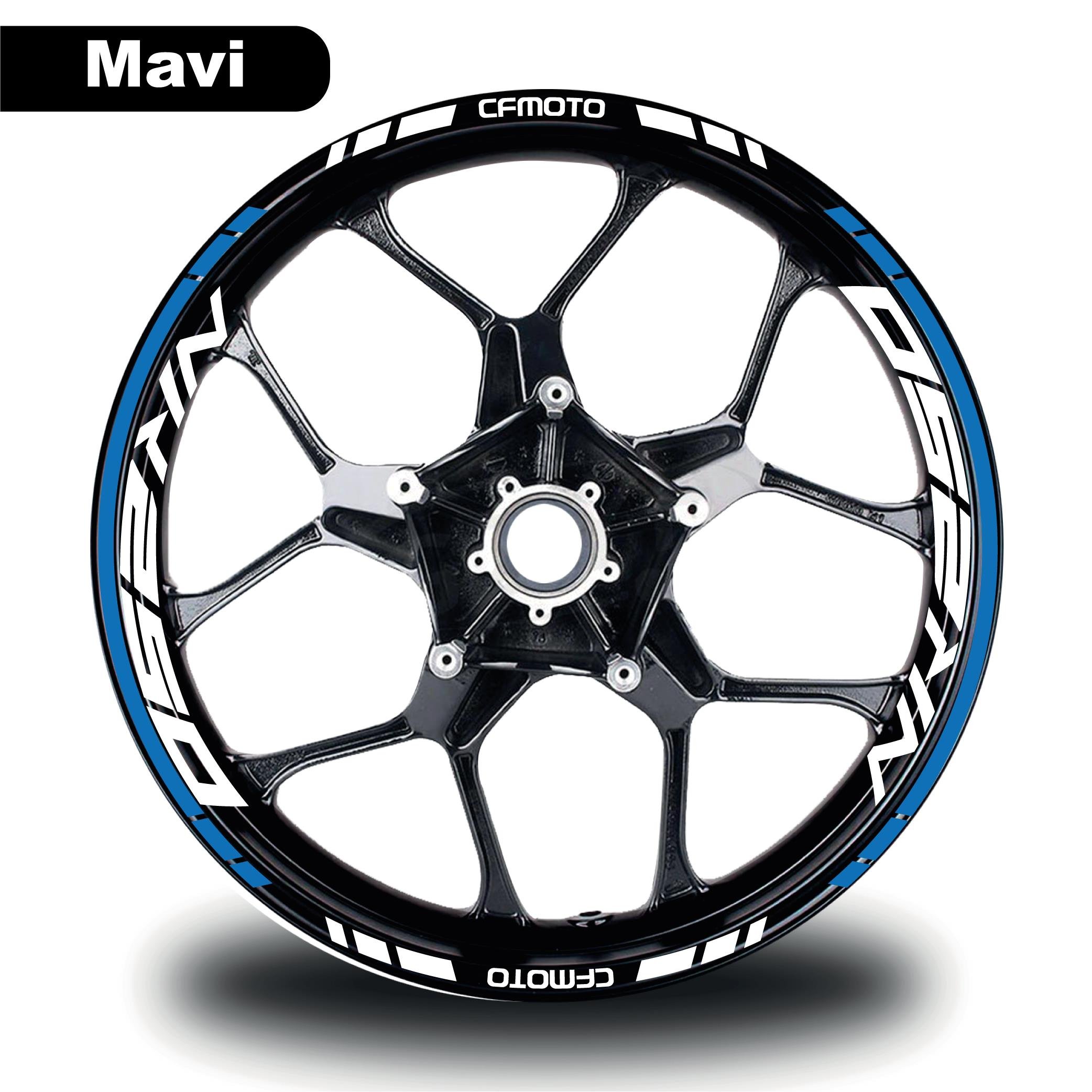 250 NKCFMOTO NK250 Jant Sticker İç & Dış Takım Etiket Modeli Mavi