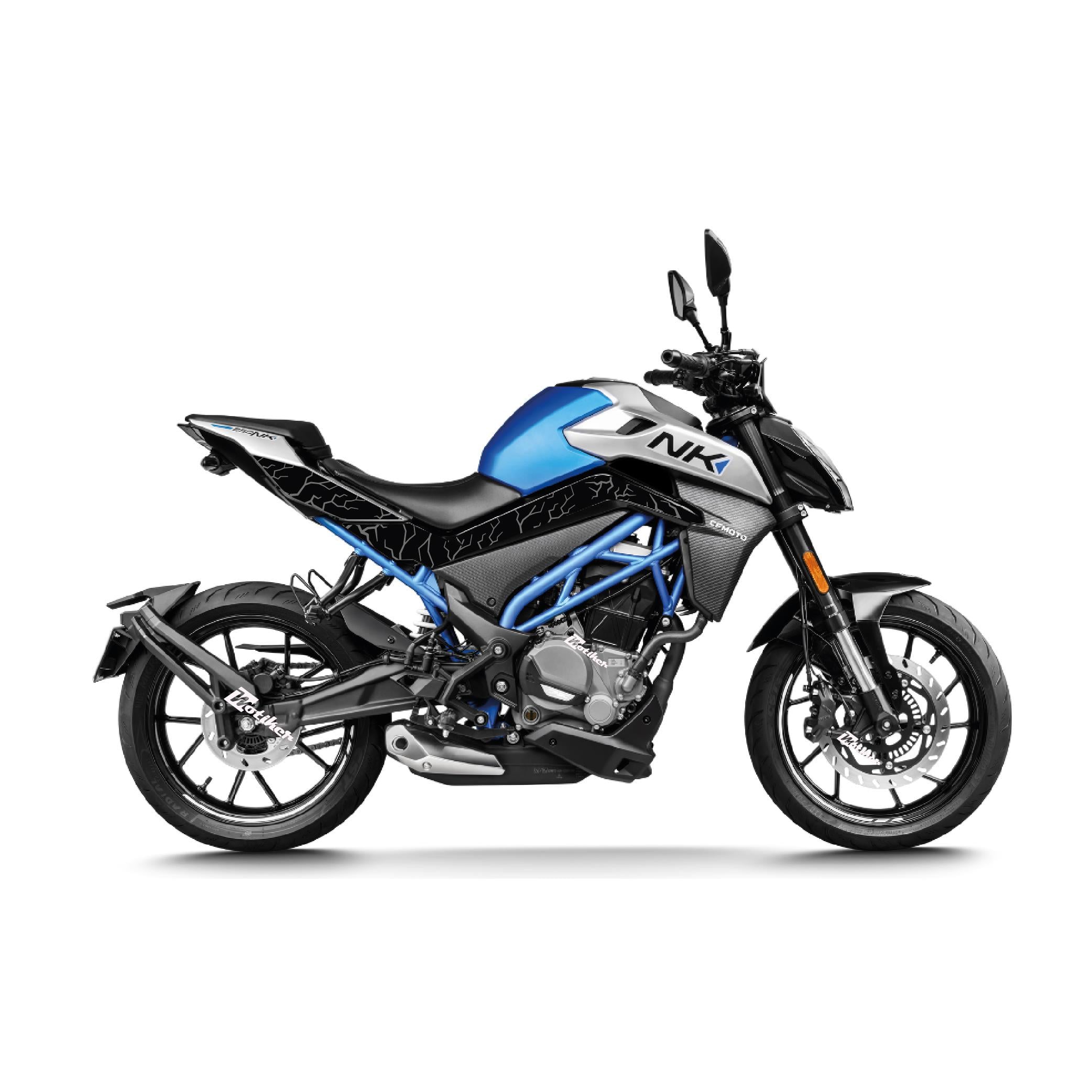 250 NKCFMOTO NK250 ORTA ŞASE BASKILI ŞİMŞEK GRİ STICKER ETİKET MODELİ 