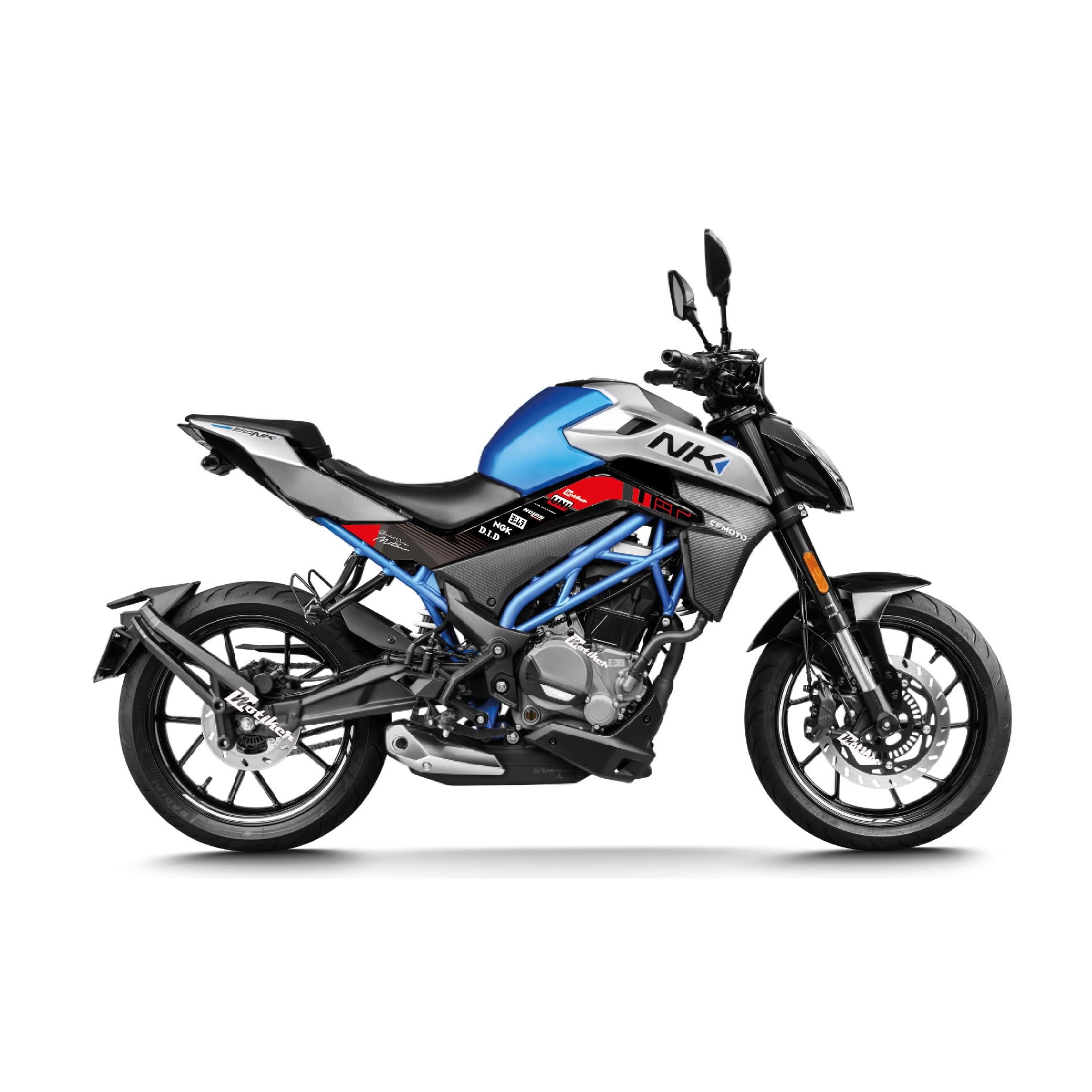 250 NKCFMOTO NK250 ORTA ŞASE BASKILI UNI KIRMIZI STICKER ETİKET MODELİ 