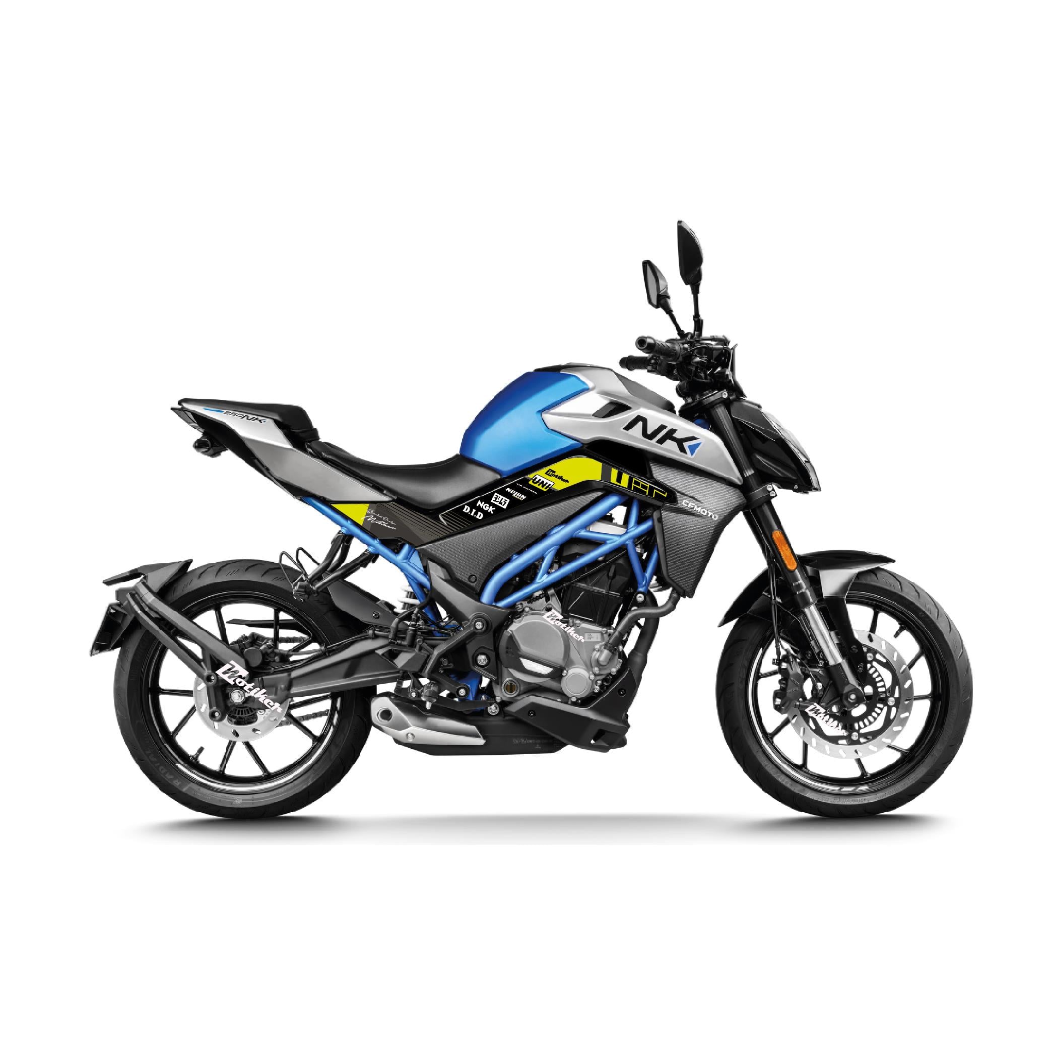 250 NKCFMOTO NK250 ORTA ŞASE BASKILI UNI NEON SARI STICKER ETİKET MODELİ 