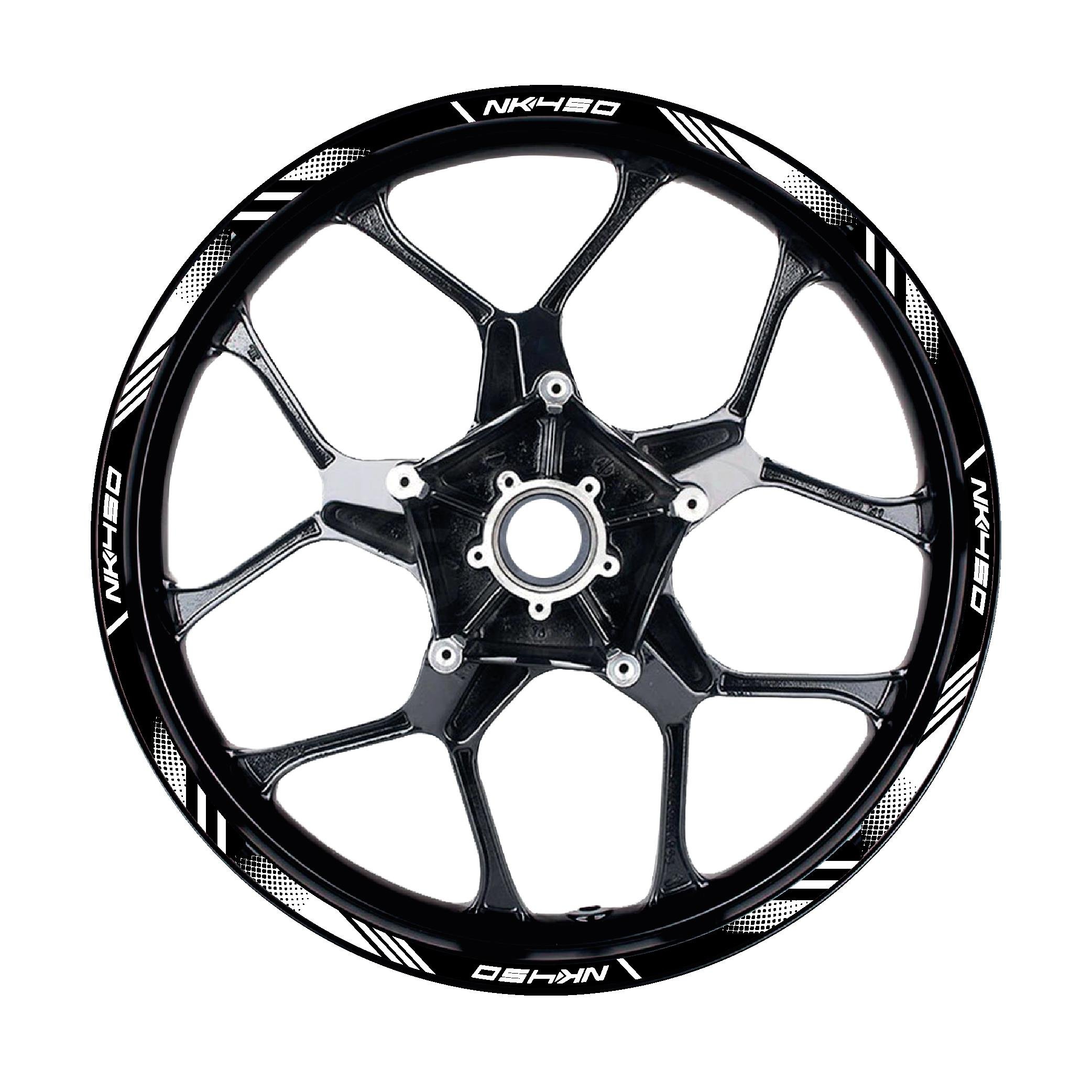 450 NKCFMOTO NK450 Sticker Jant Dışı Şerit Baskılı Beyaz Model