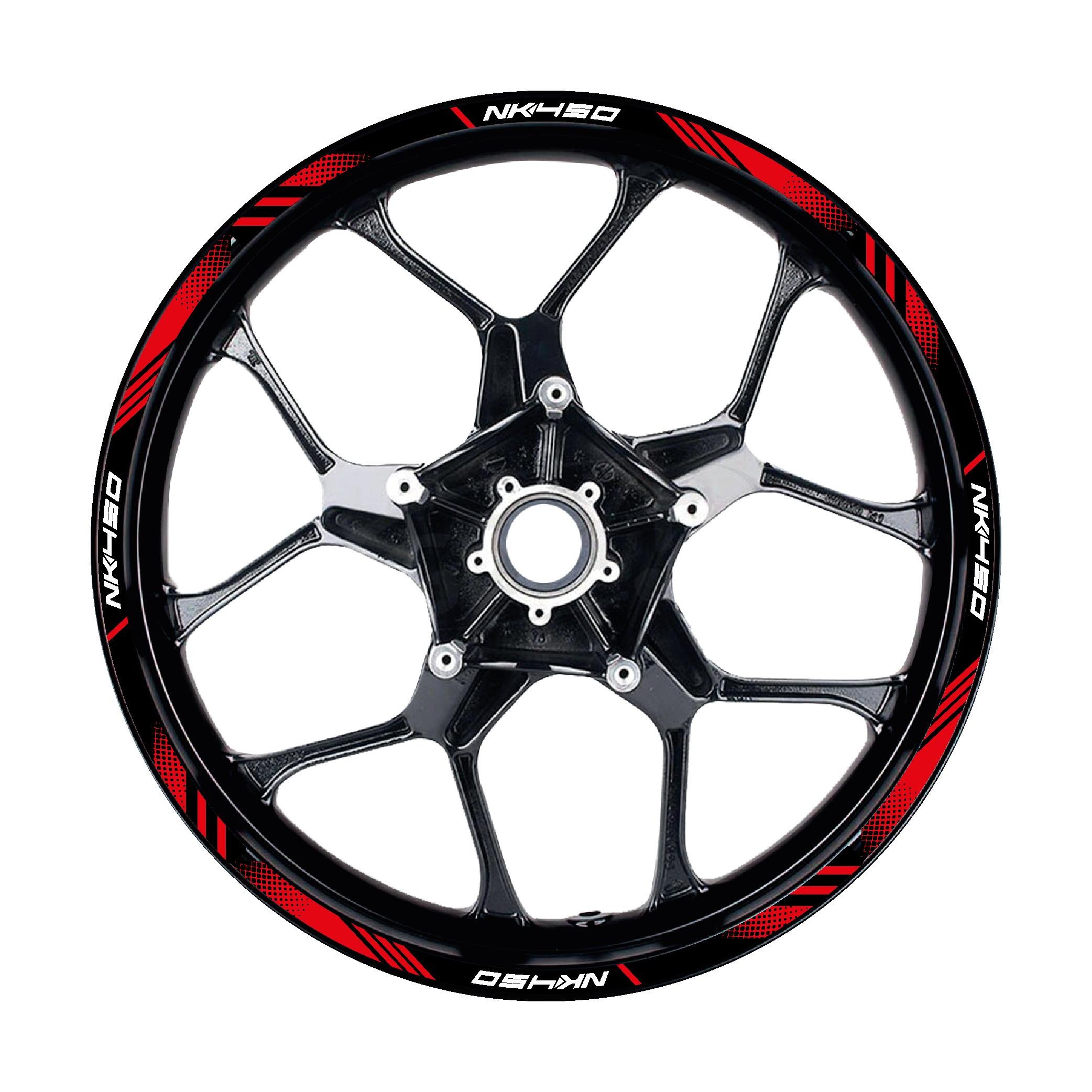 450 NKCFMOTO NK450 Sticker Jant Dışı Şerit Baskılı Kırmızı Model
