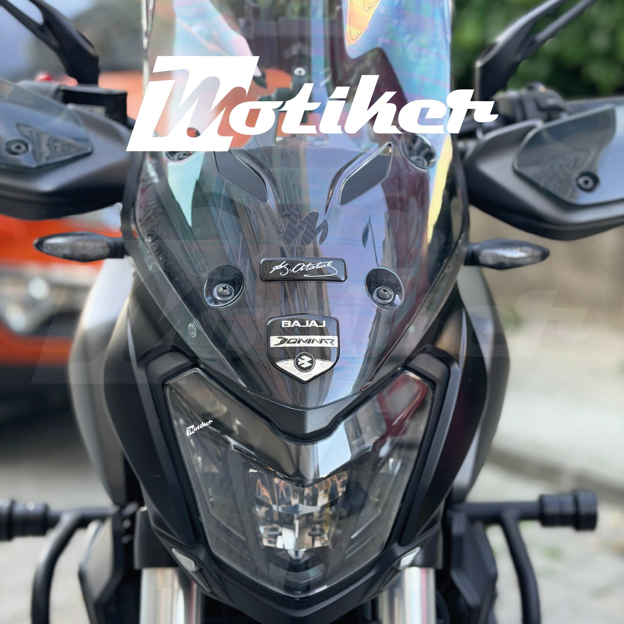 BAJAJ DOMINAR METAL DAMLA STICKER ETİKET MODELİ 
