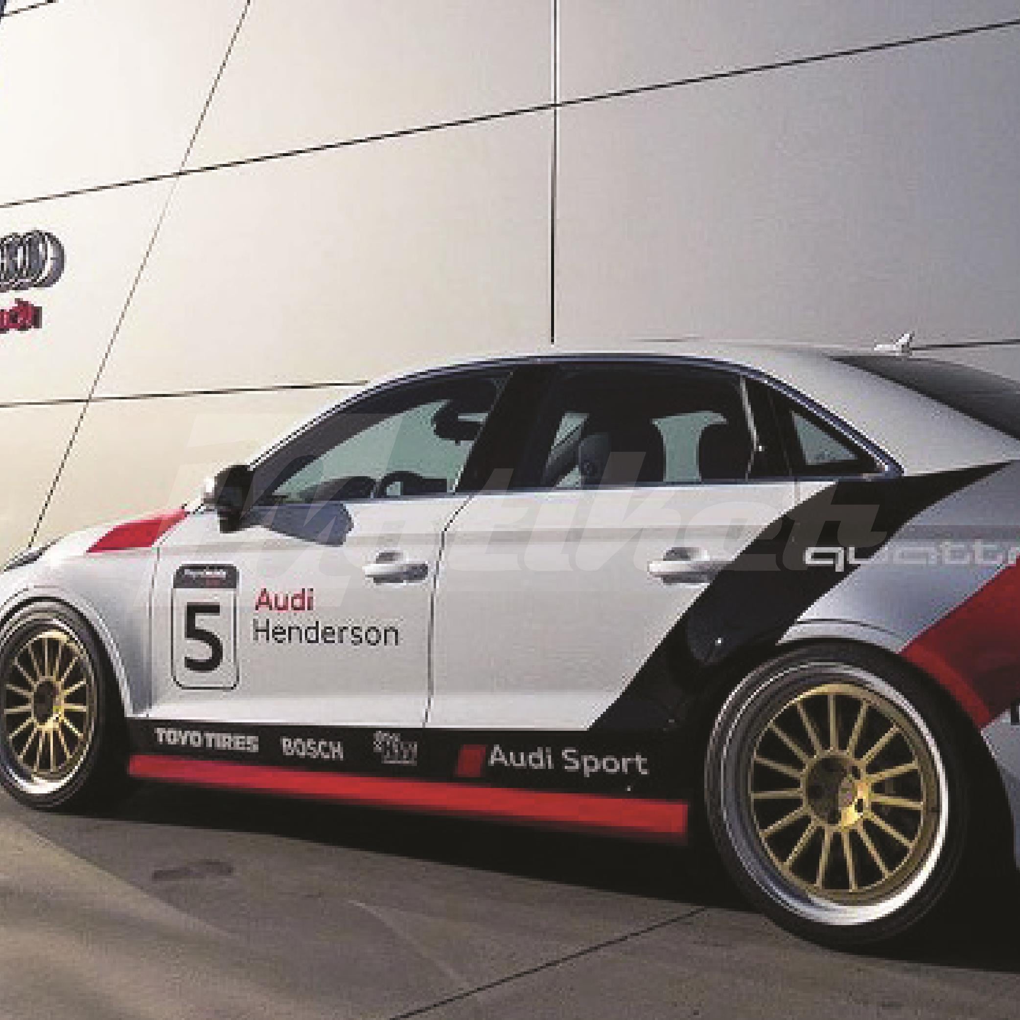 Audi Kırmızı Siyah Race Kaplama Folyo