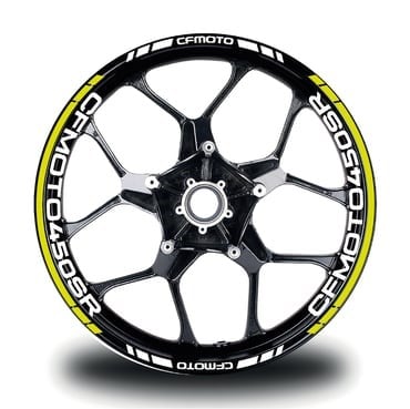 CFMOTO 450SR Jant Sticker İç Dış Yazılı Beyaz