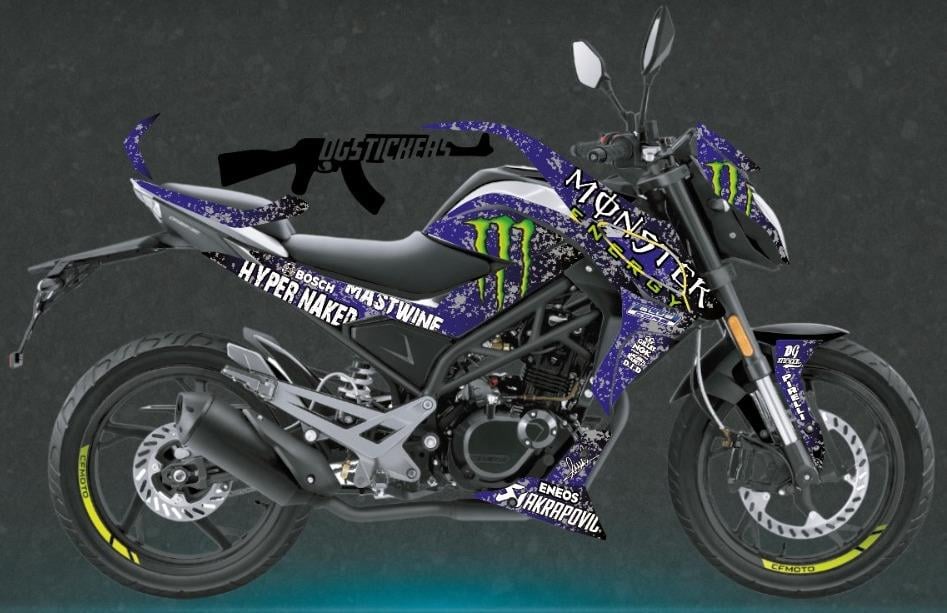 CFMOTO NK150 Monster Tasarım Sticker Etiket Modeli