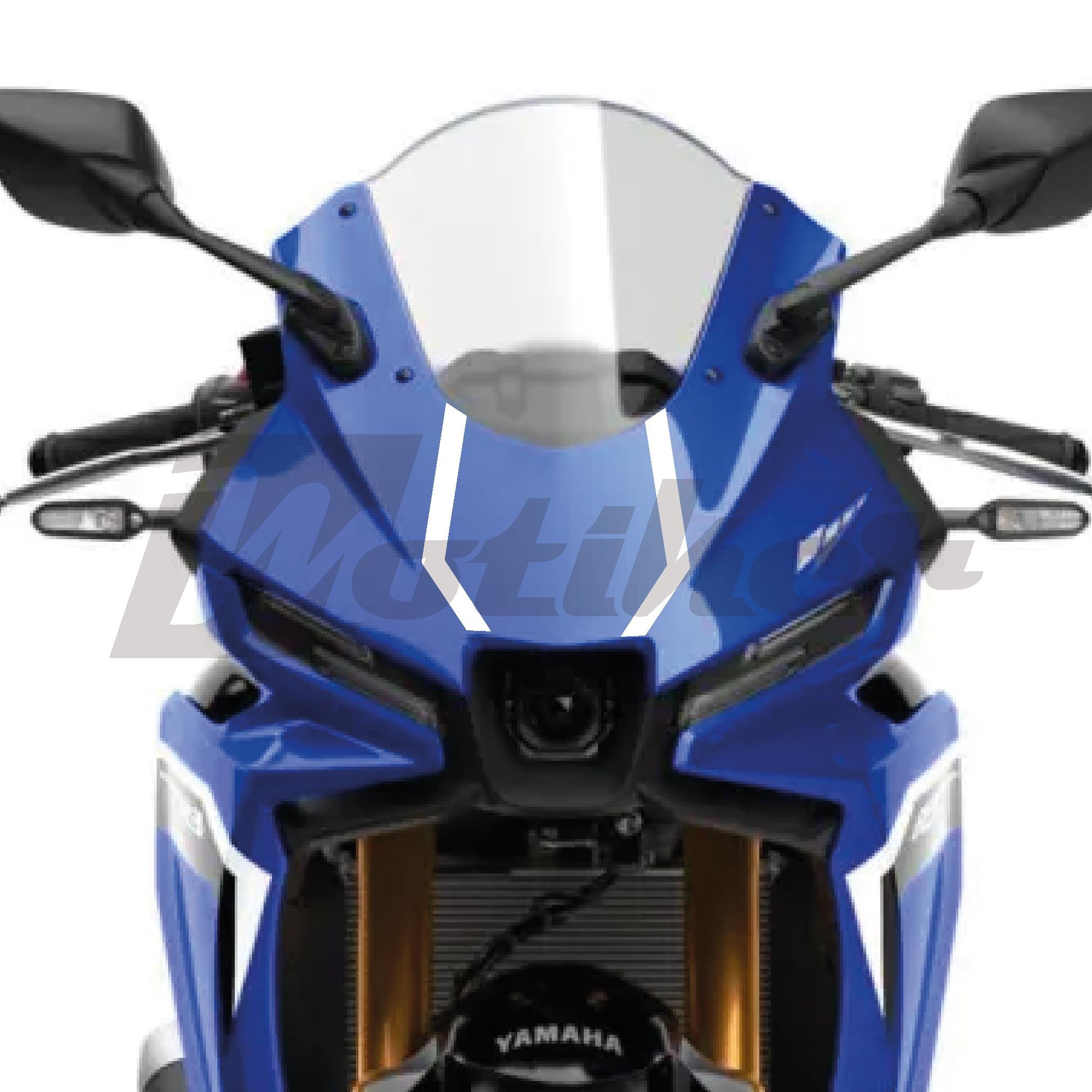 Yamaha YZF-R25 2025 Model Ön Kafa Stıcker Etiket Model 3 Beyaz