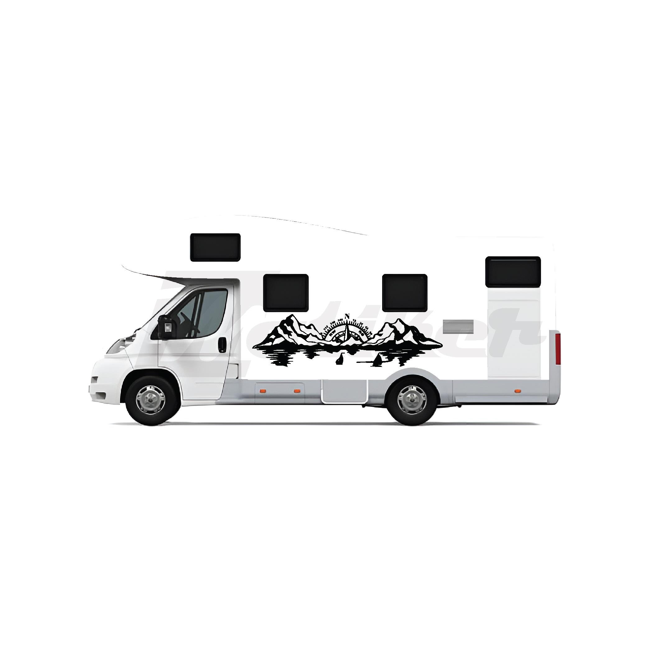 KaravanDağ ve Pusula Off Road Sticker Etiket