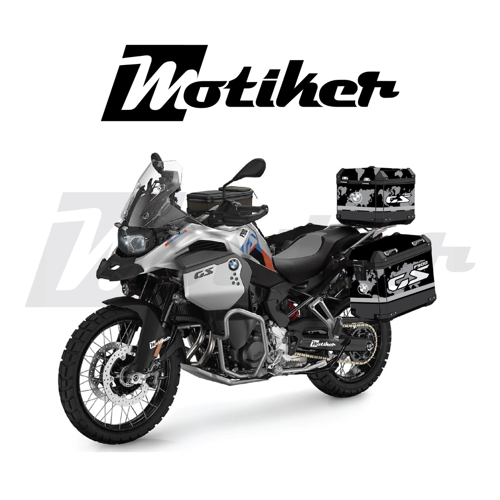 BMW F900 Çanta Kaplama Dünya Haritası Desen 2 Tasarımı Sticker Etiket Modeli
