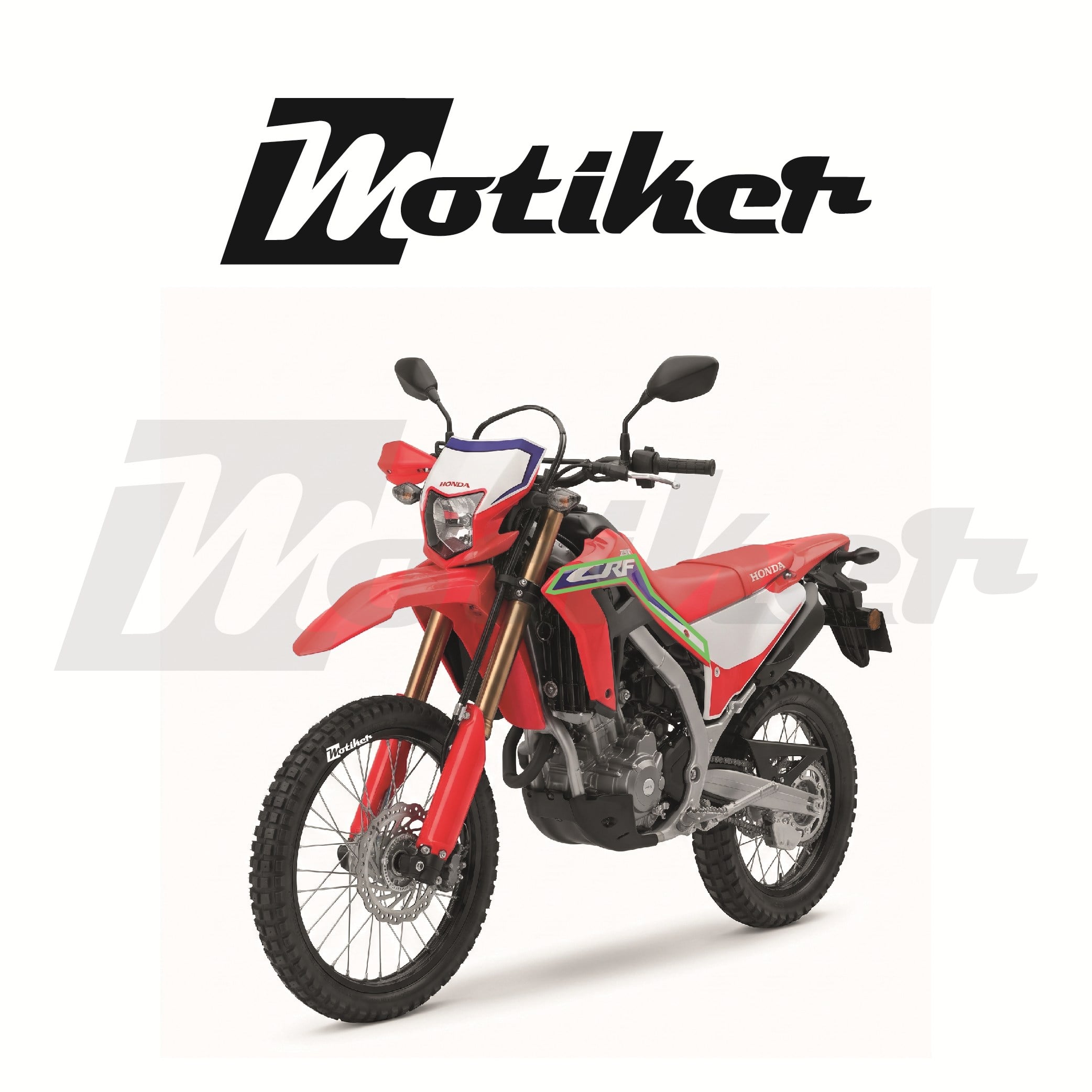 Honda CRF250L 2021 - 2026 Sol Grenaj Orjinal Tasarım Sticker Modeli