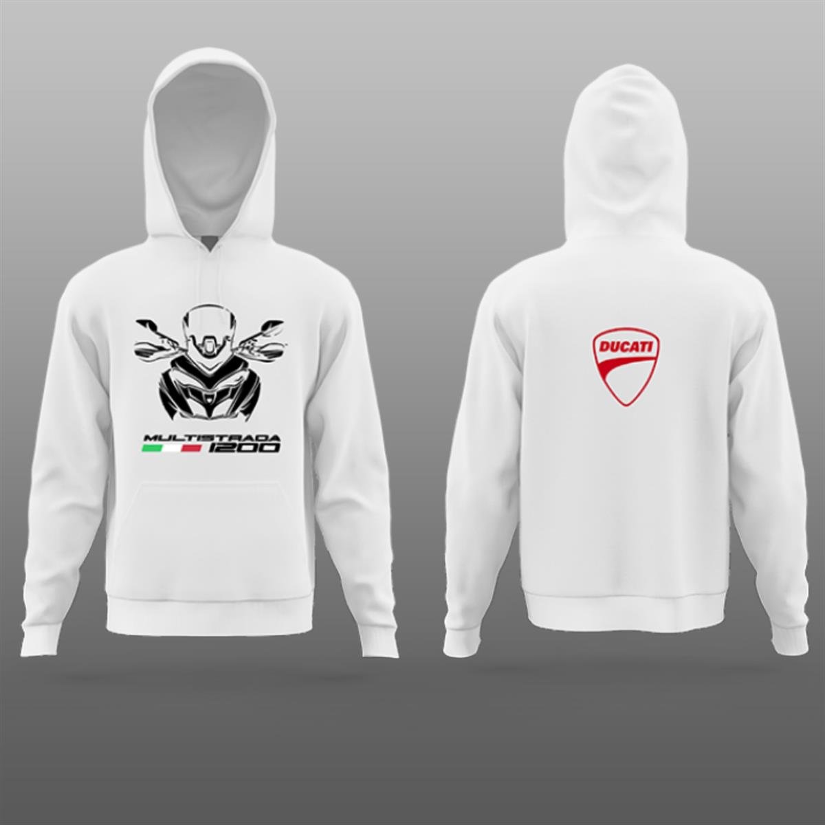 Ducati Multistrada 1200 Beyaz Sweatshirt Modeli