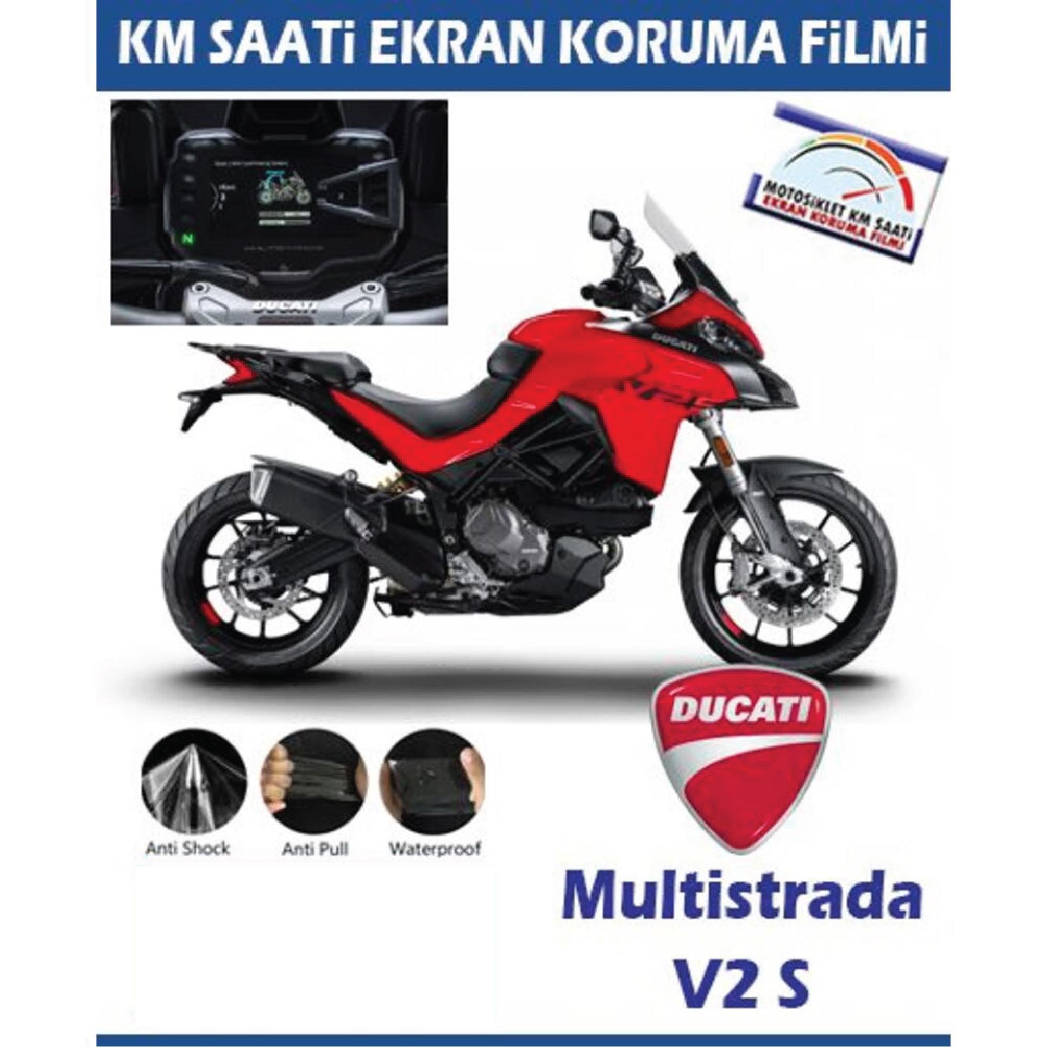 Ekran KorumasıDucati Multistrada V2 S Serisi Motosiklet Ekran Km Koruyucu
