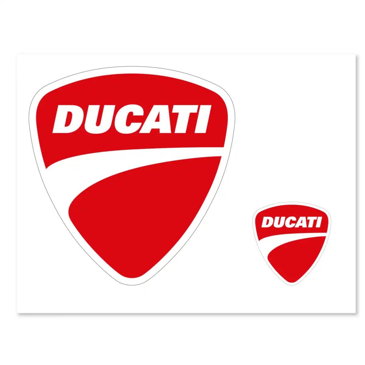 Ducati Yazılı Renkli Mini Sticker Etiket Modeli 2