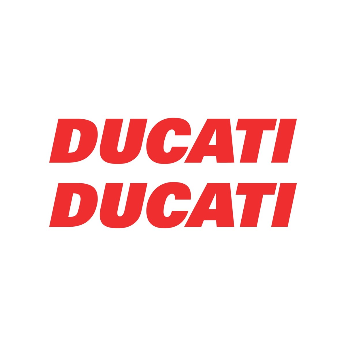 Ducati Yazılı Renkli Sticker Etiket Modeli