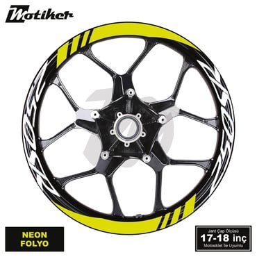 CFMOTO 250SR Geniş Jant Sticker Modeli 16'lı Kırmızı Beyaz