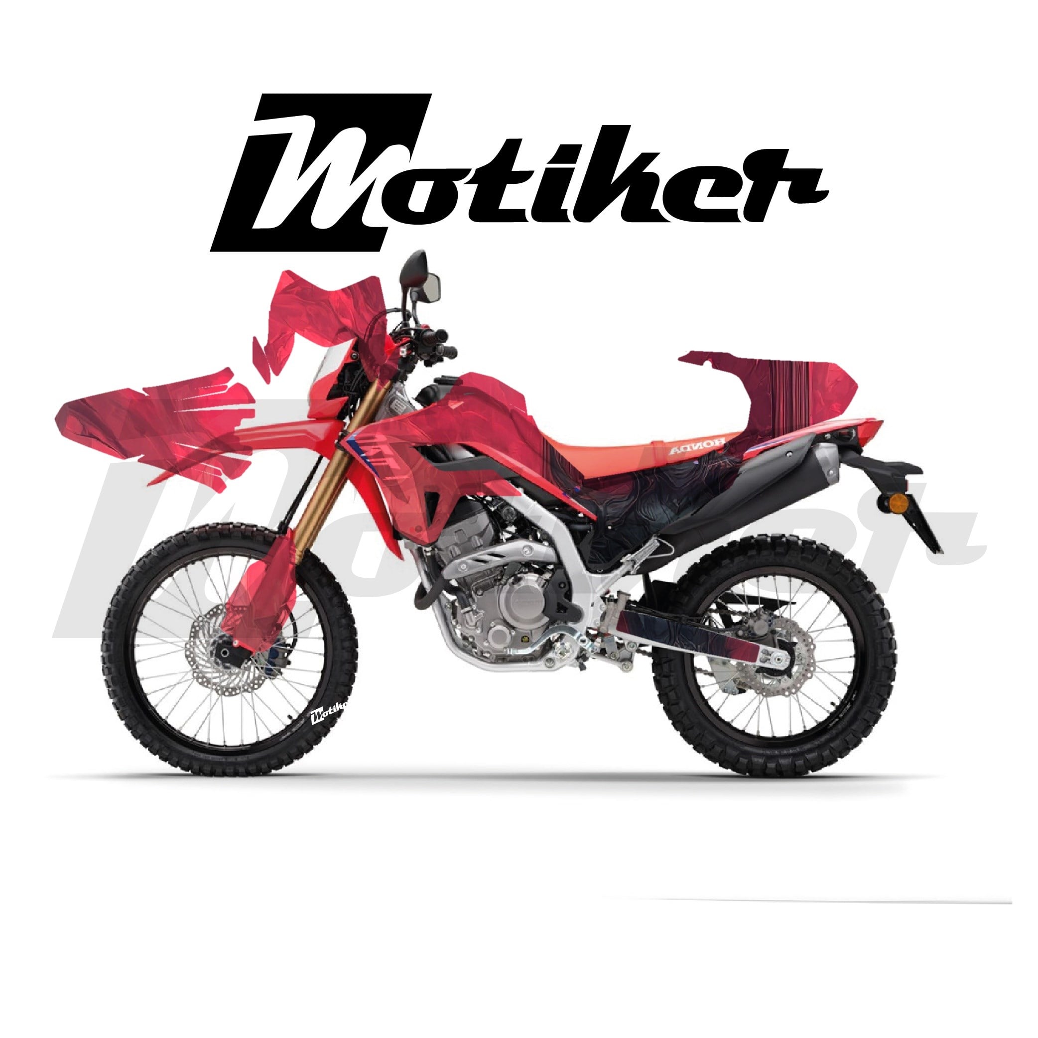 Honda CRF250L Parçalı Kaplama Sticker Etiket Modeli Karanlık Taht Desen 6 (MTK9367)