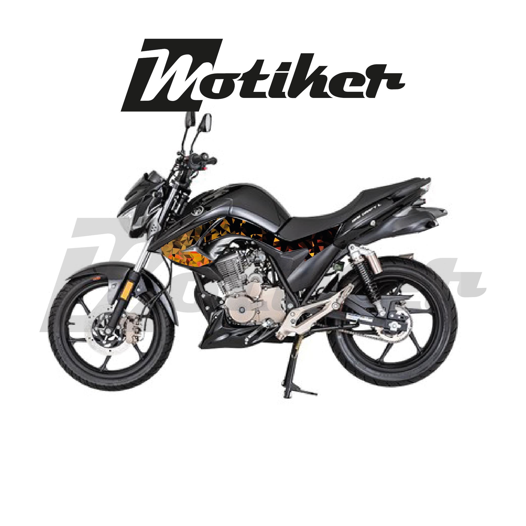 Mondial Drift L Orta Şase ve Ön Grenaj Orange Triangle Sticker Etiket Kaplama Modeli