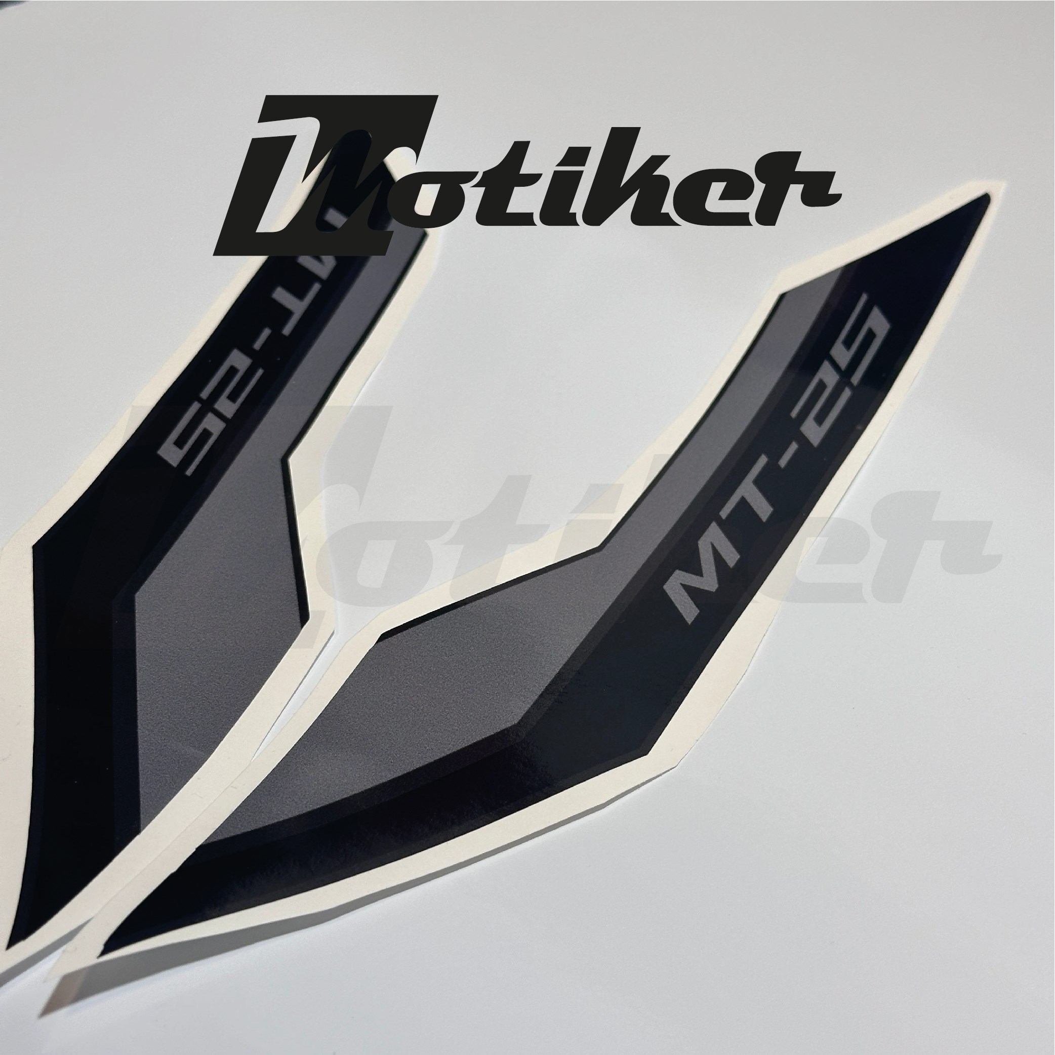 Yamaha MT-25 2025 Siyah Yan Grenaj Sticker Sağ Sol Çift
