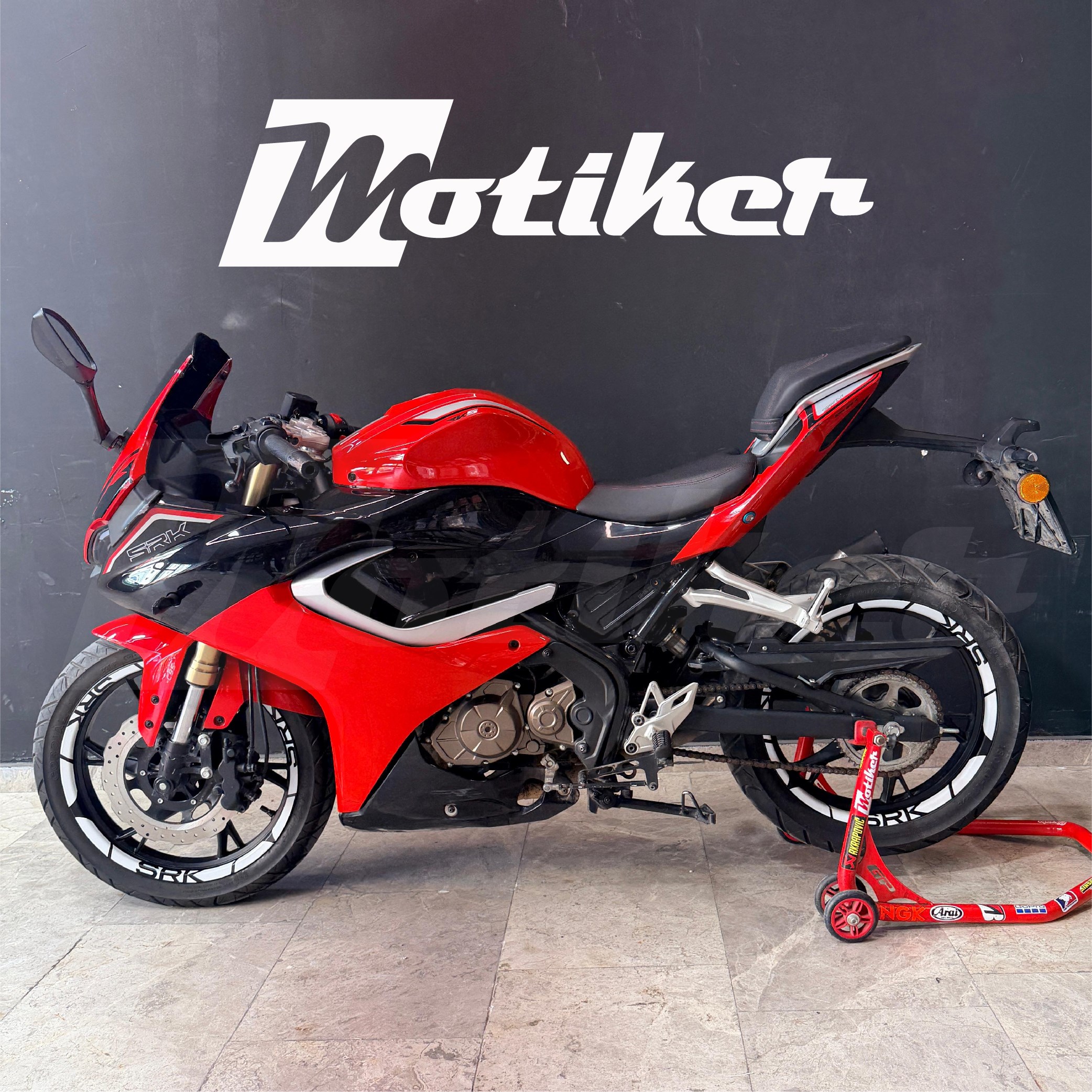RKS SRK 125R SRK Yazılı Jant Tasarımı Sticker Etiket Modeli
