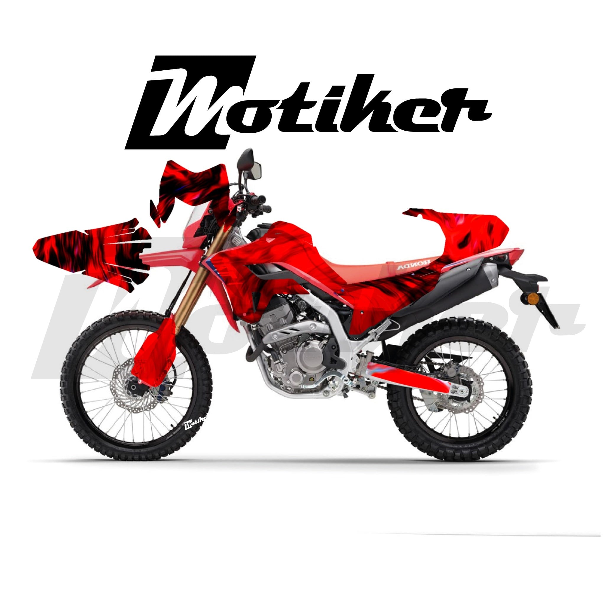 Honda CRF250L Parçalı Kaplama Sticker Etiket Modeli Akışkan Doku Desen 7 (MTK9368)