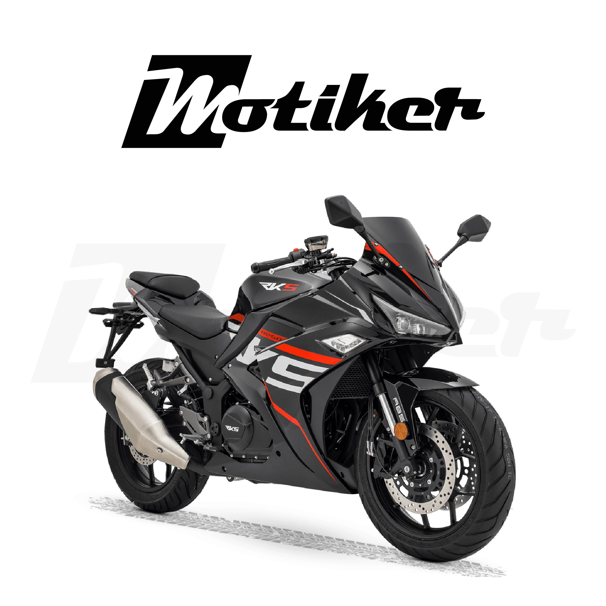 RKS R250 Tam Takım Orjinal Sticker Tasarımı Etiket Modeli Siyah Kırmızı