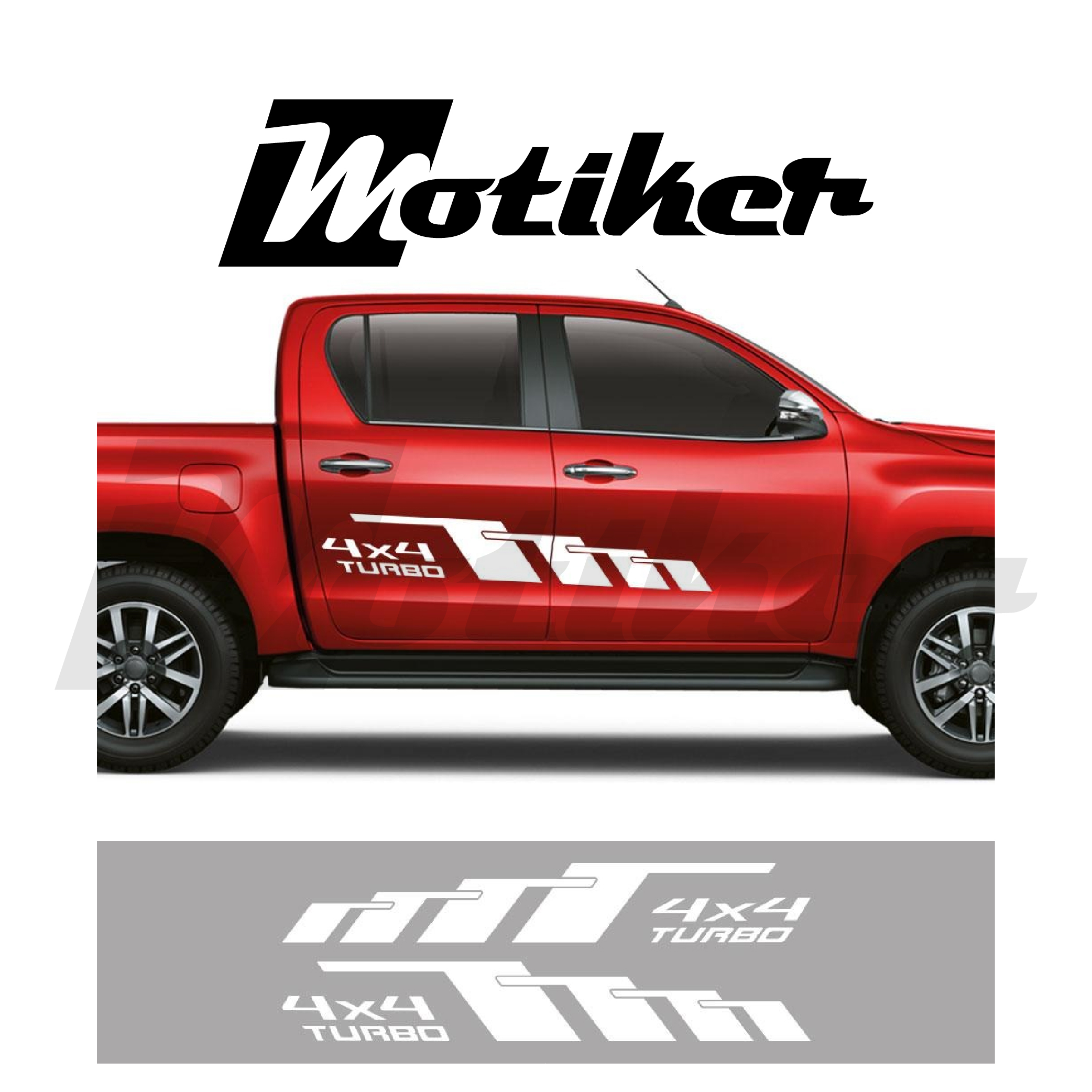 Toyata Hilüx Yan Kapı Tasarımı Sticker Etiket Modeli