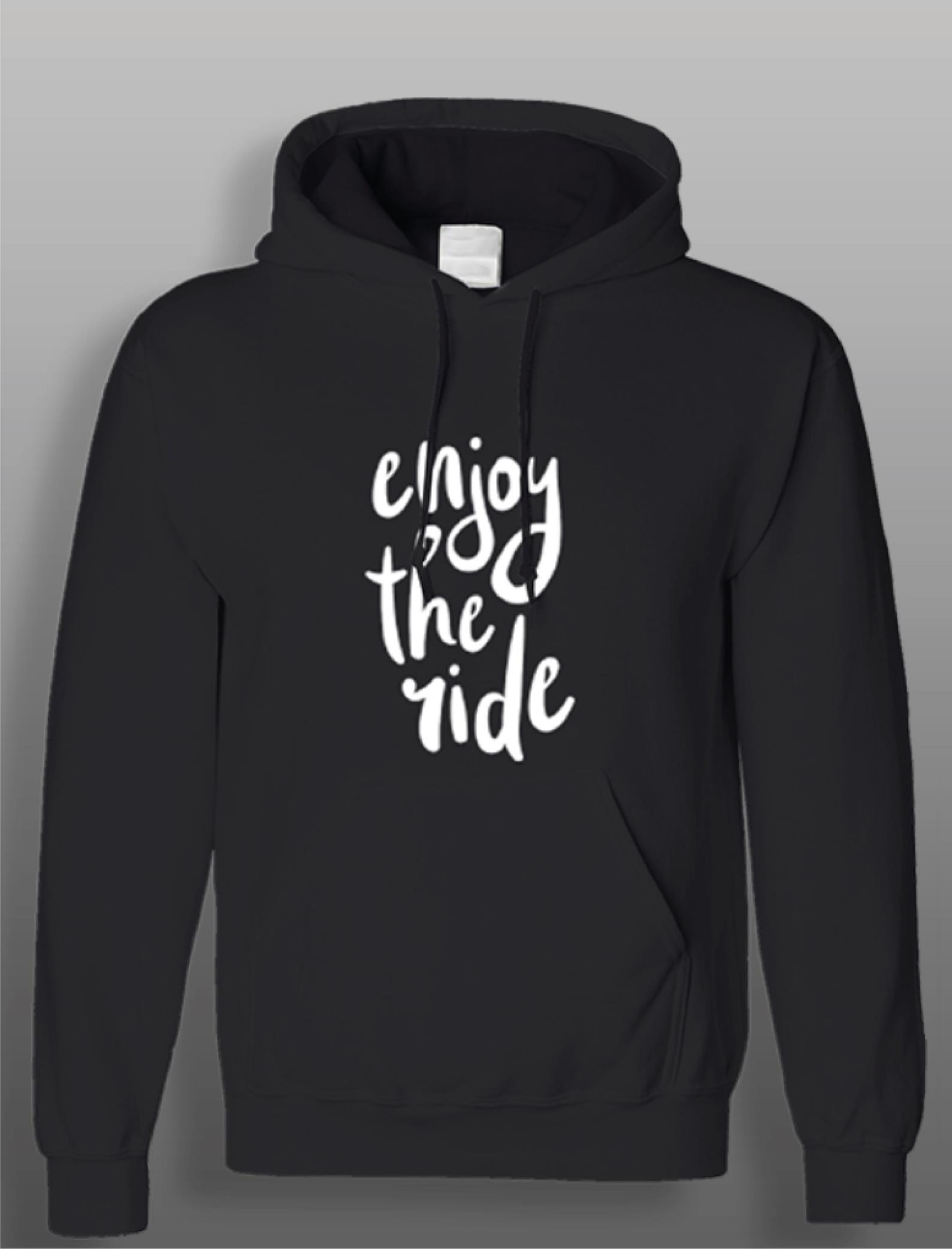SweatshirtEnjoy Ride Motorcu Sweatshirt Modeli Siyah