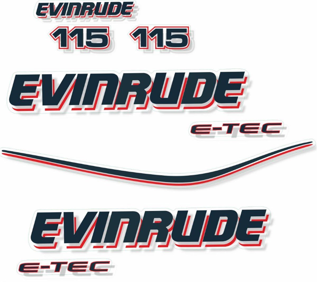 Evinrude 115 Hp Tekne Sticker Etiket Modeli