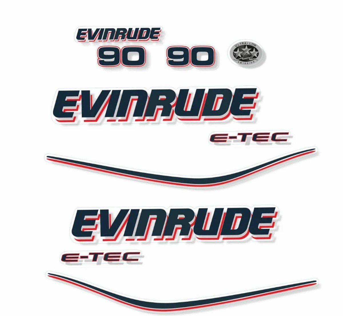 Evinrude 90 Hp Tekne Sticker Etiket Modeli
