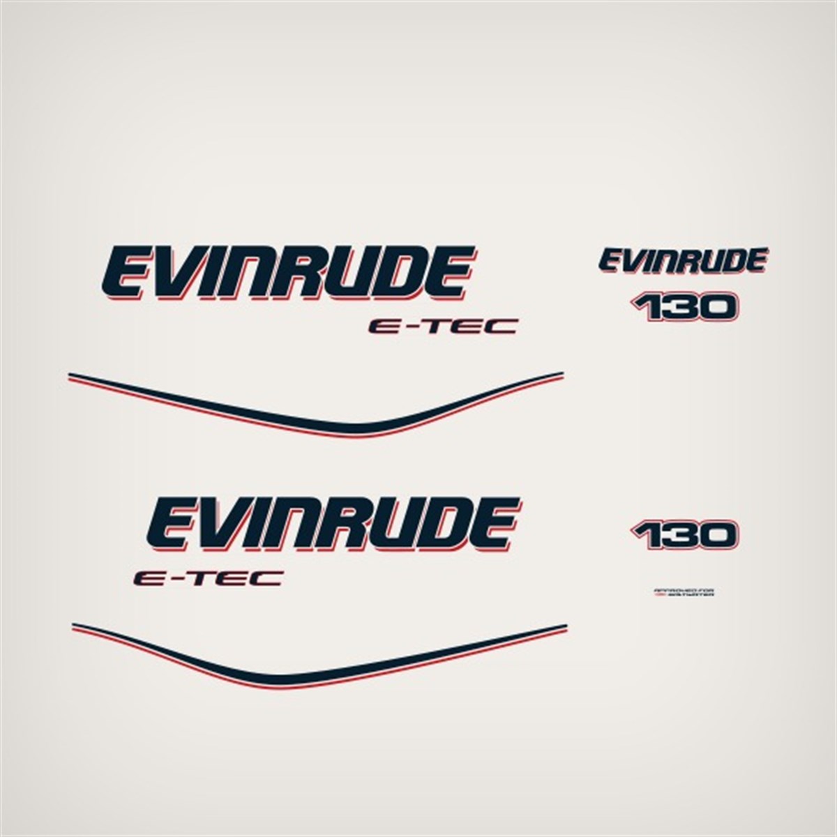 Evinrude E-Tec 130 Hp Tekne Sticker Etiket Modeli