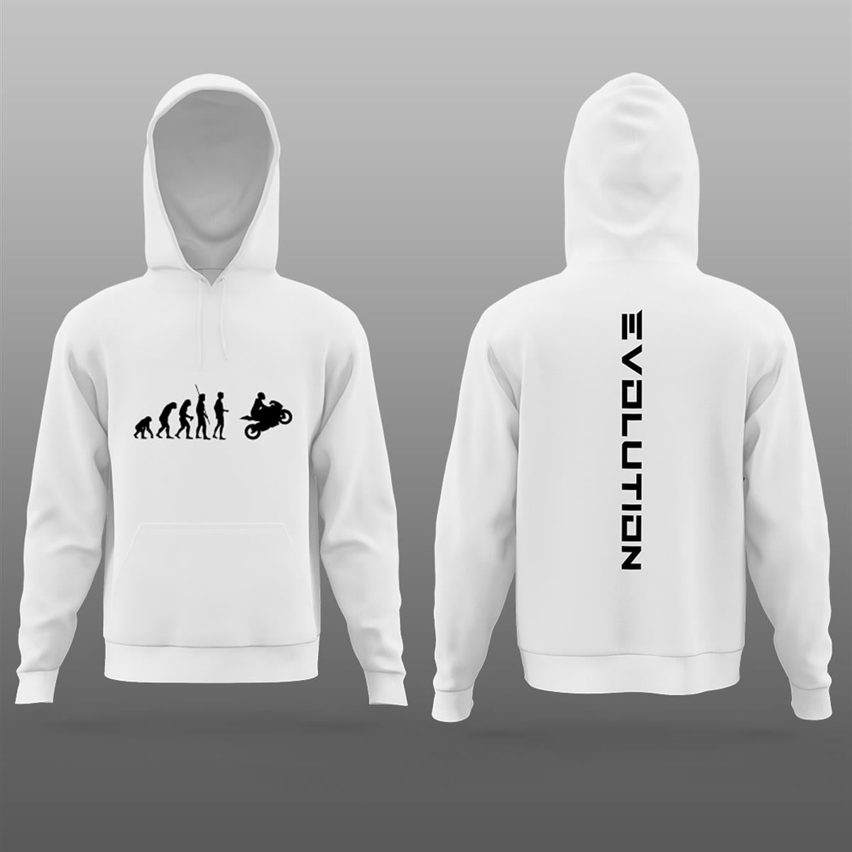 Evolation Beyaz Sweatshirt Modeli 