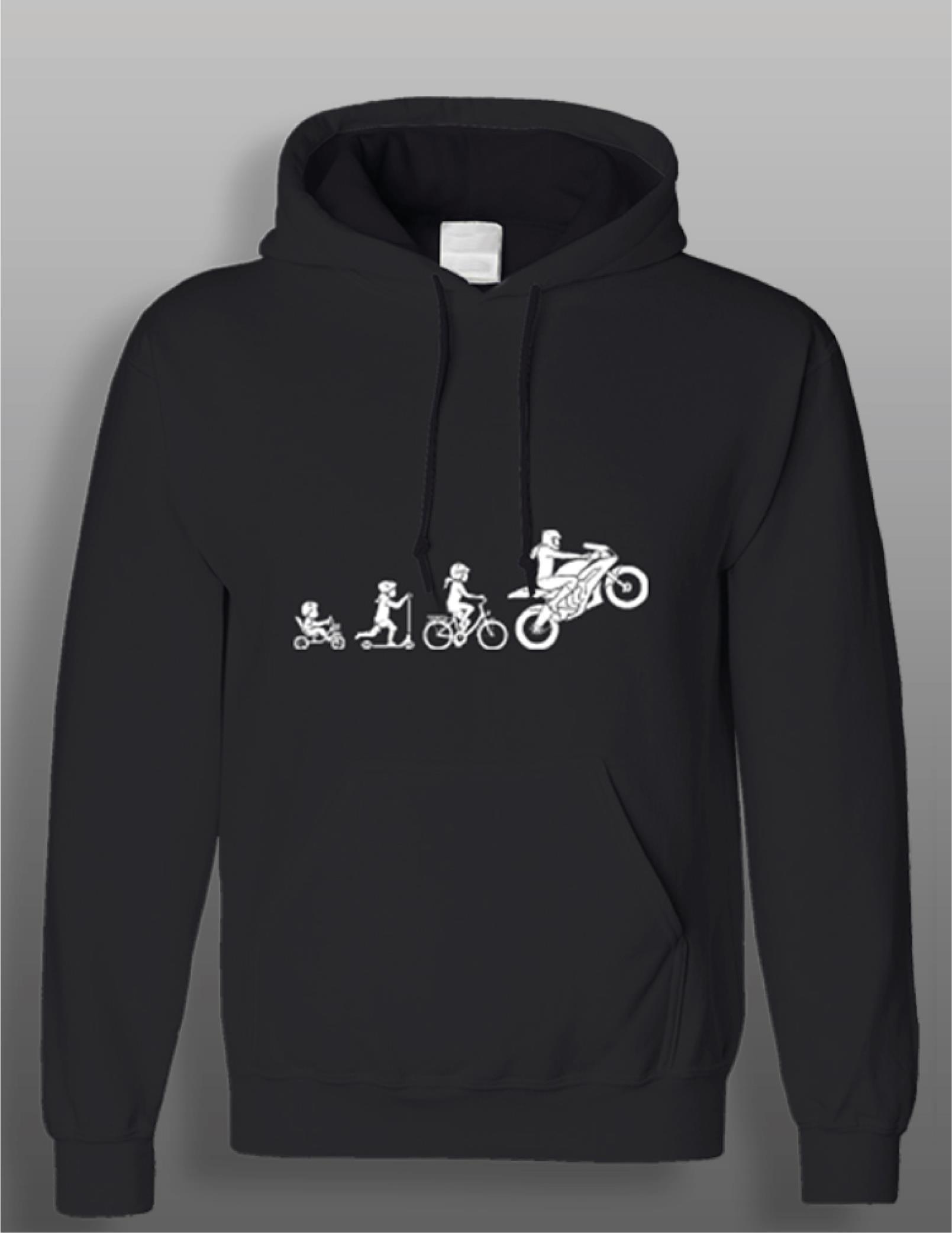 SweatshirtEvolution Girl Motorcu Sweatshirt Modeli Siyah