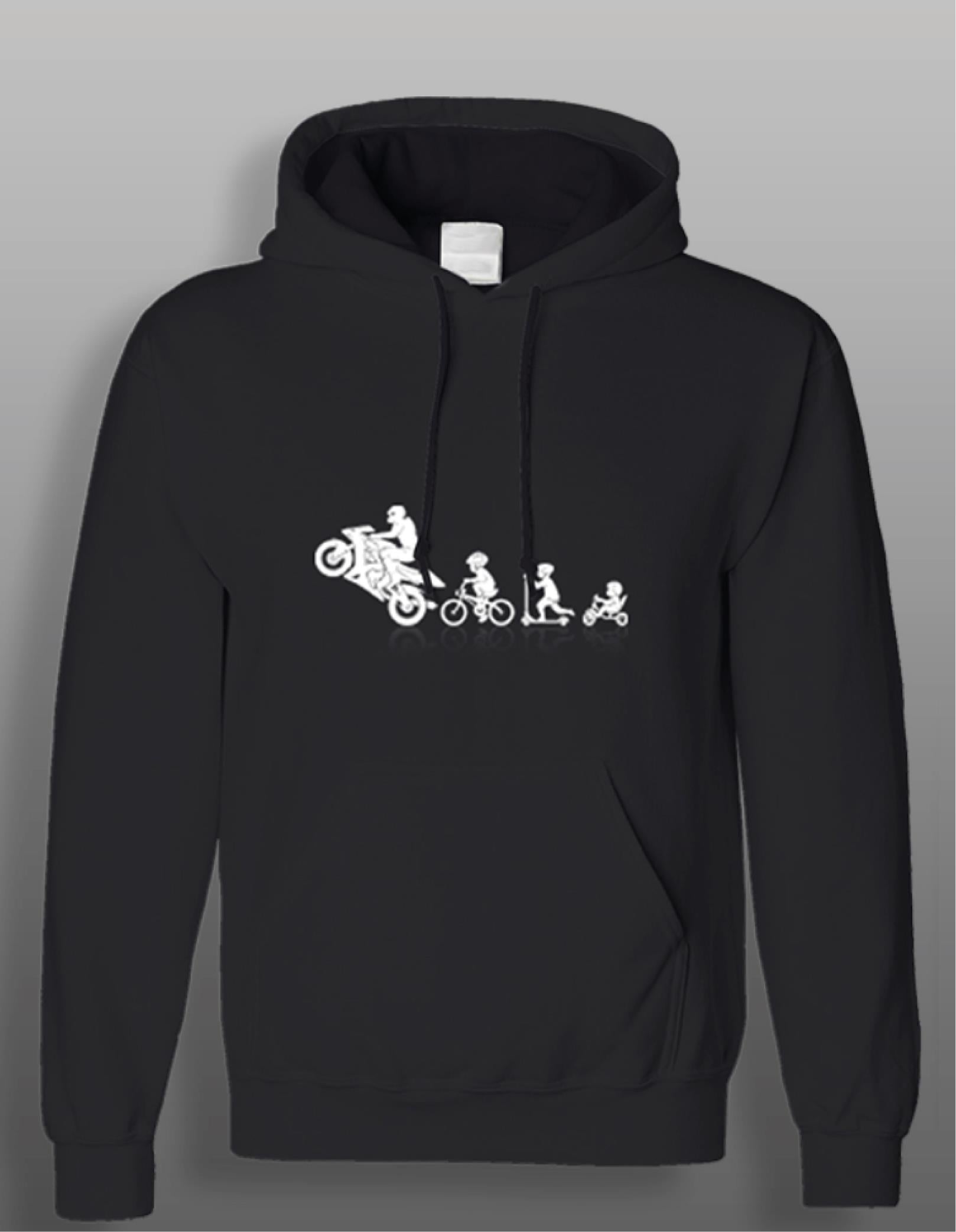 SweatshirtEvolution Motorcu Sweatshirt Modeli Siyah