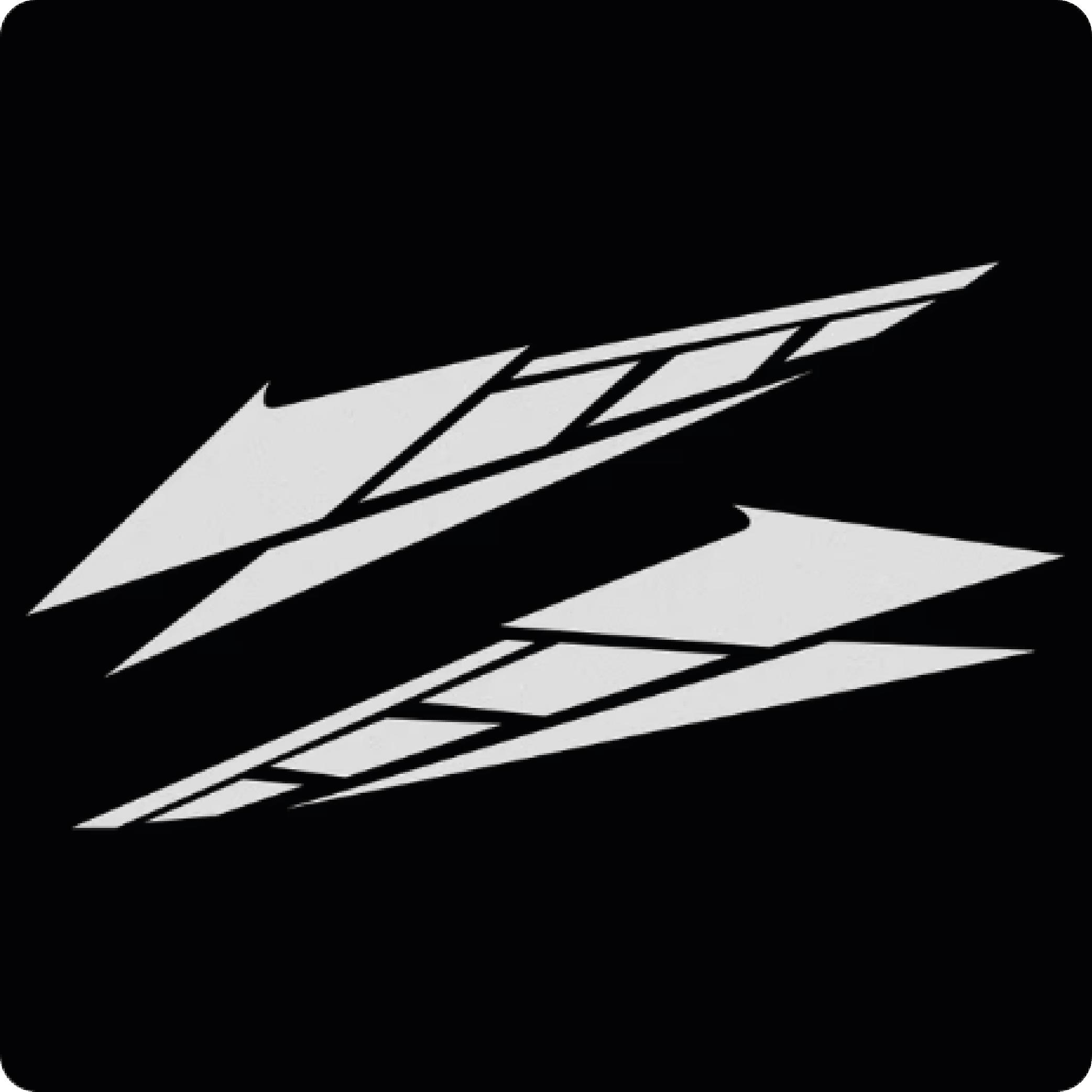 MotosikletEvrensel Motosiklet Kesikli Üçgen Sticker Etiket Modeli Beyaz