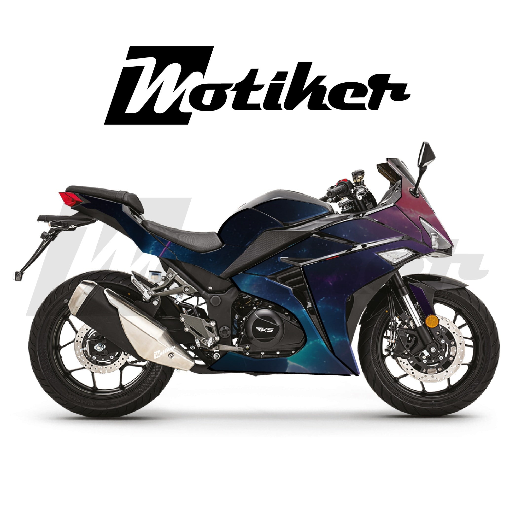RKS R250 Parçalı Kaplama Sticker Etiket Modeli Renkli Galaksi Desen 19 (MTK9380)