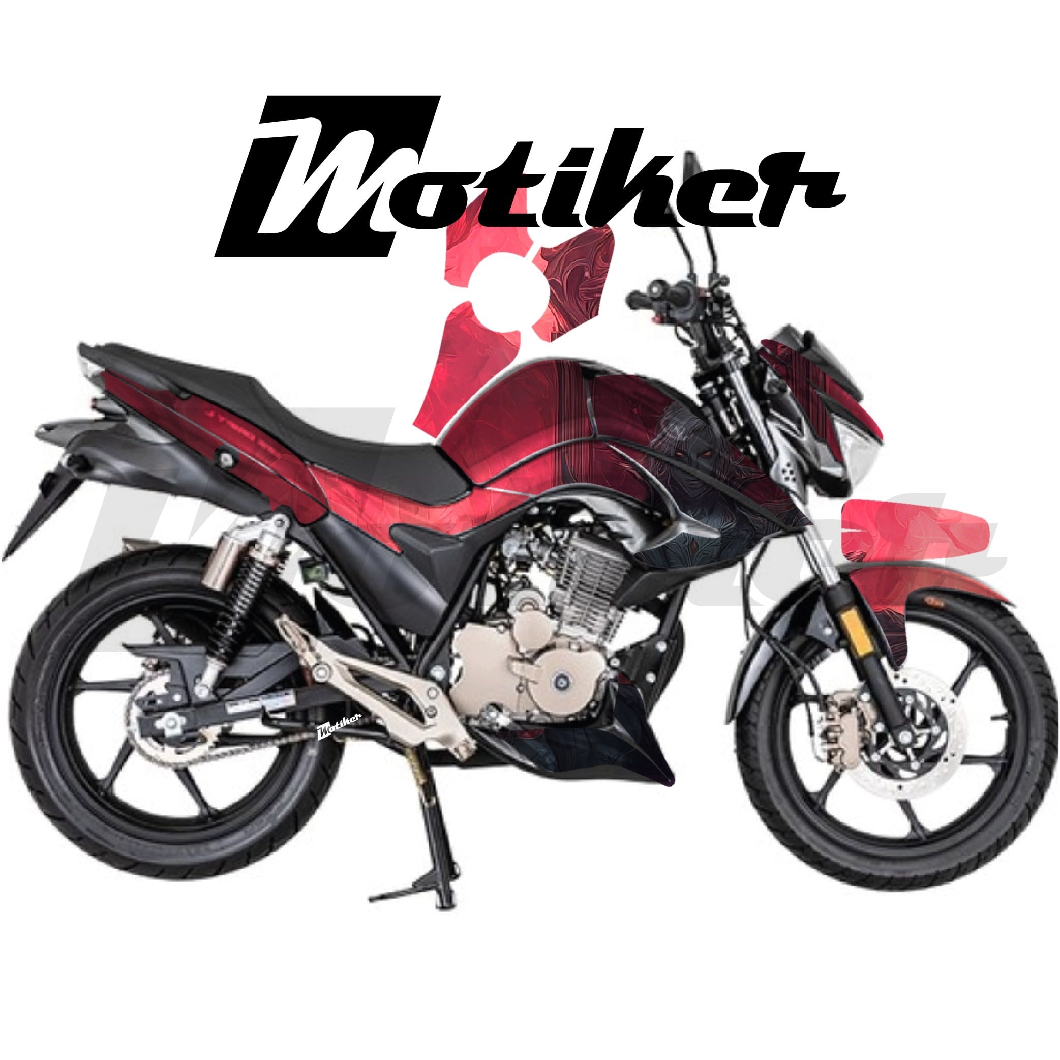 Mondial Drift L Parçalı Kaplama Sticker Etiket Modeli Karanlık Taht Desen 6 (MTK9367)