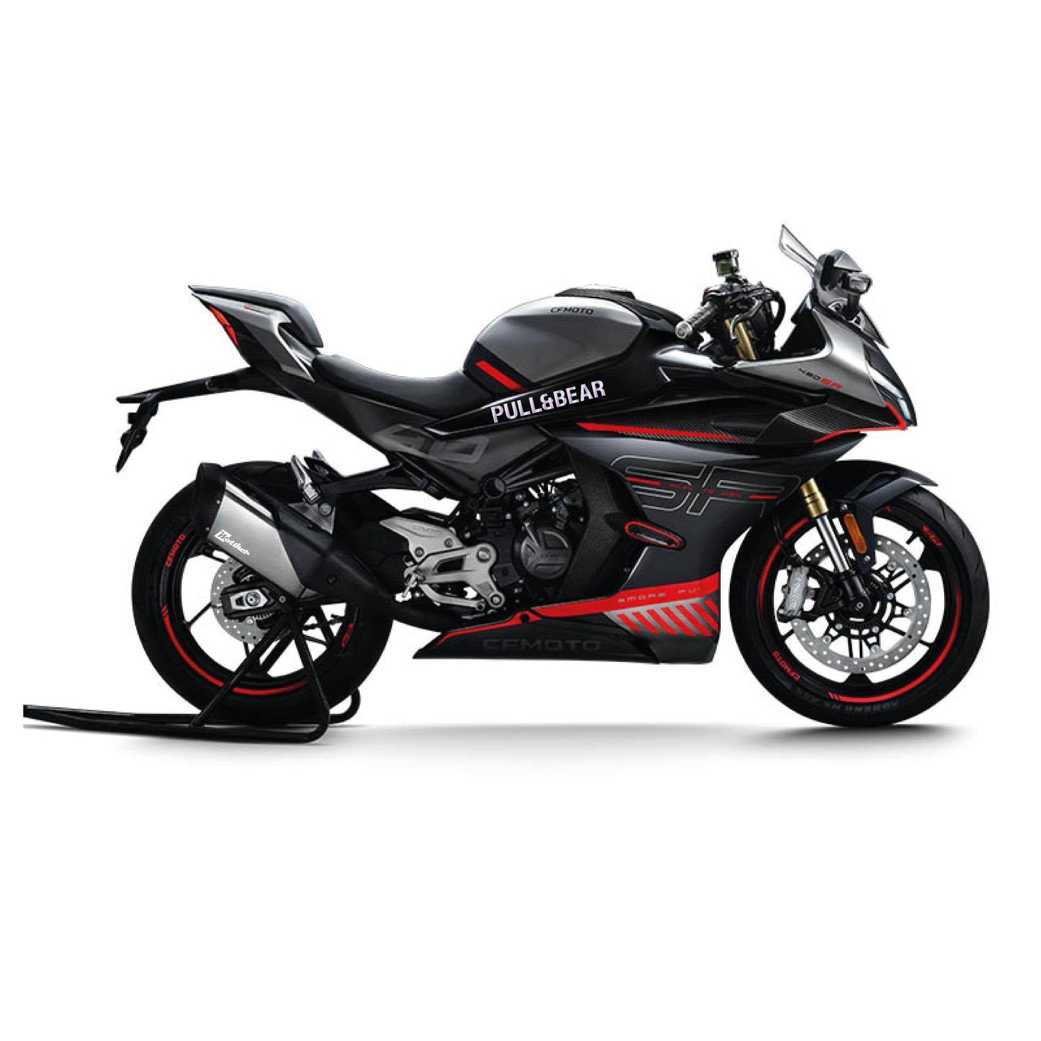 CF MOTO 450SR P&B Orta Şase Tasarım Motosiklet Sticker Etiket Modeli 