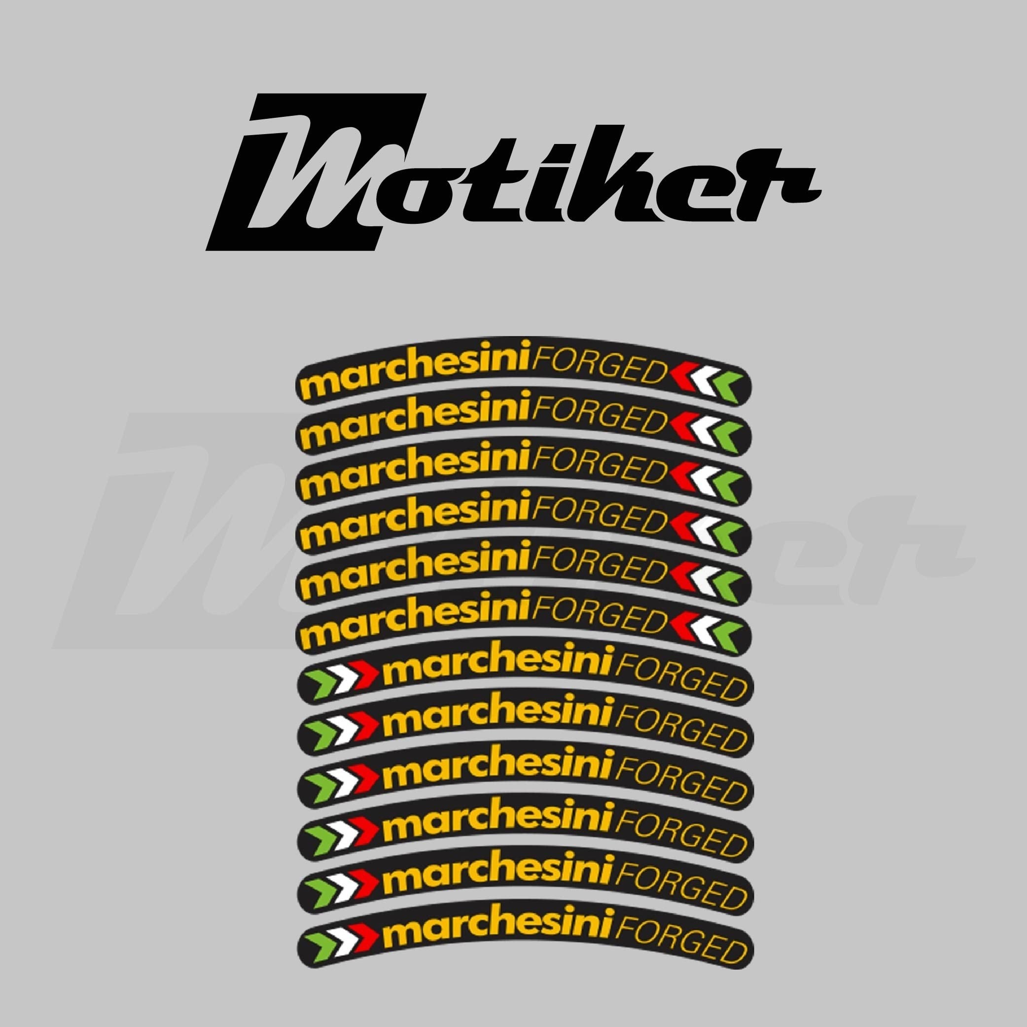 Marchesini Forged Tasarımlı Jant Şeridi Sticker Etiket Modeli