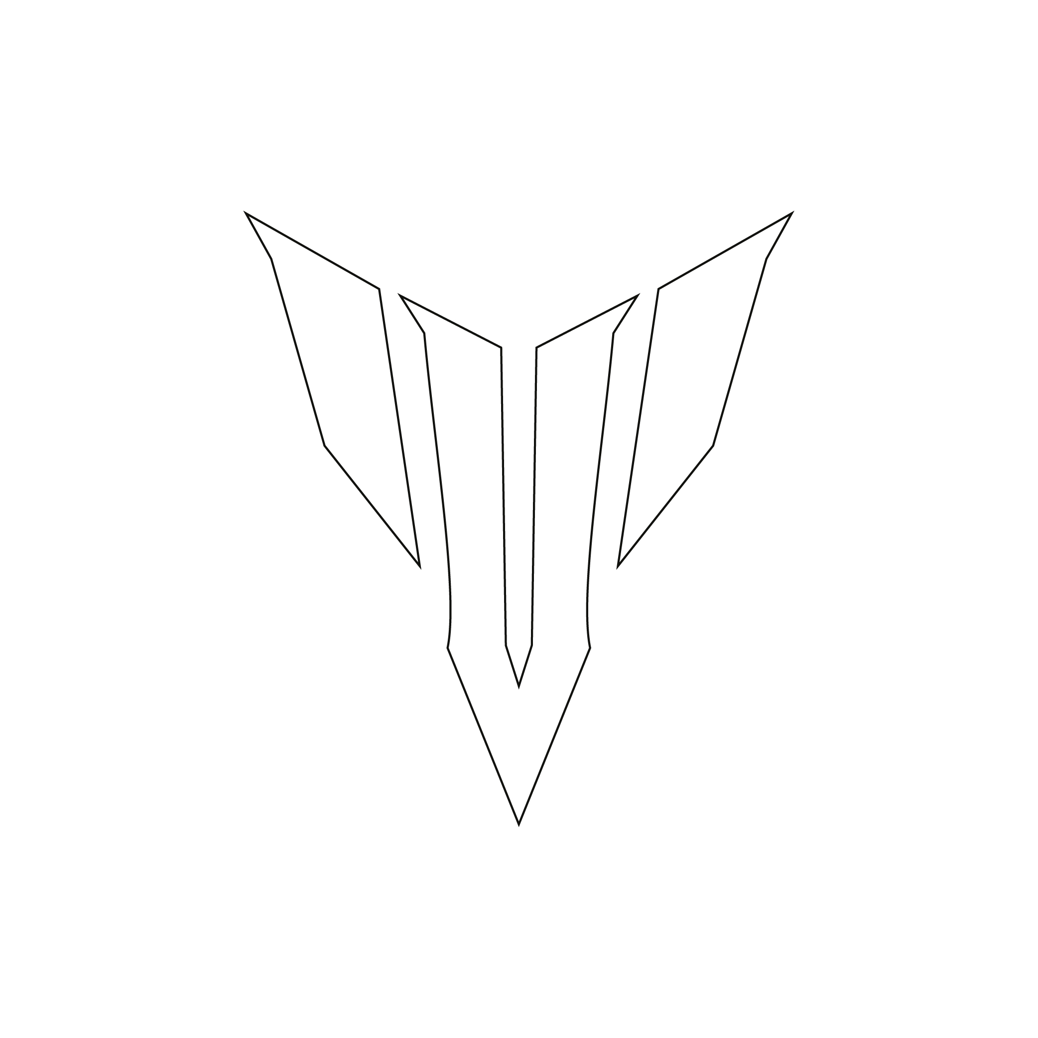 Yamaha MT işareti Sticker Etiket Modeli