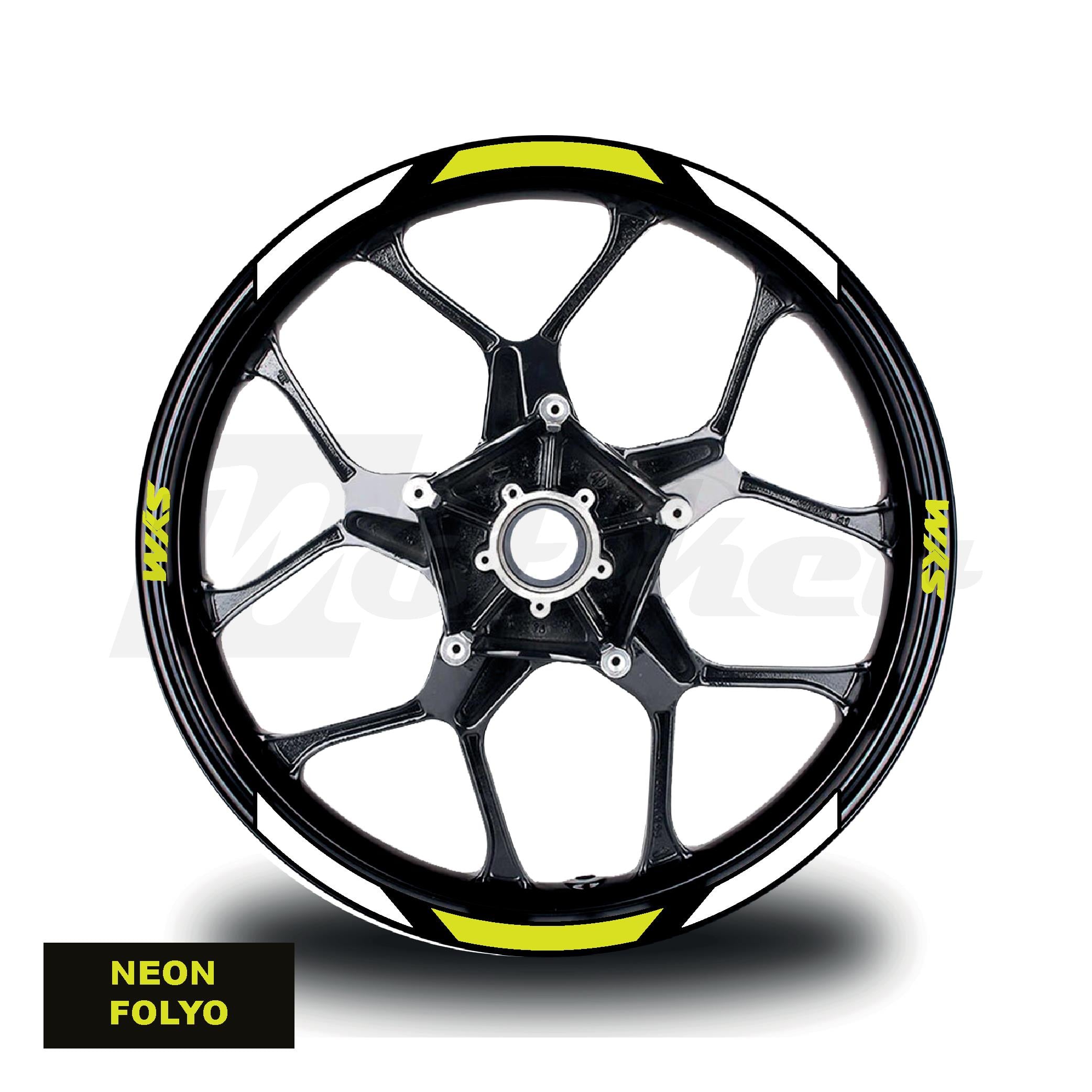 SYM ADX-125 Sticker Jant Dışı  NEON SARI BEYAZ Renkli Etiket Modeli Sticker