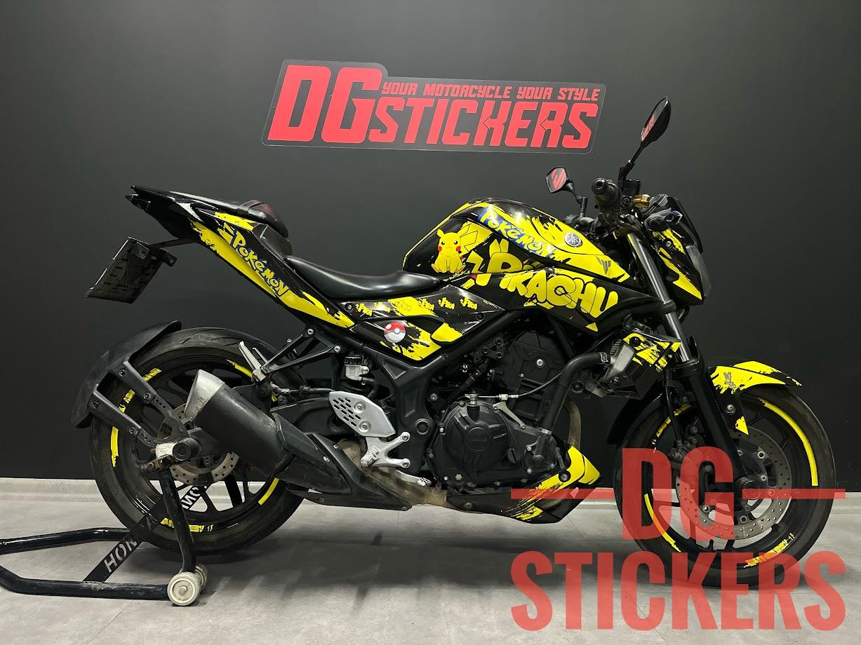 Yamaha MT25 Pikachu  Sticker Etiket Modeli