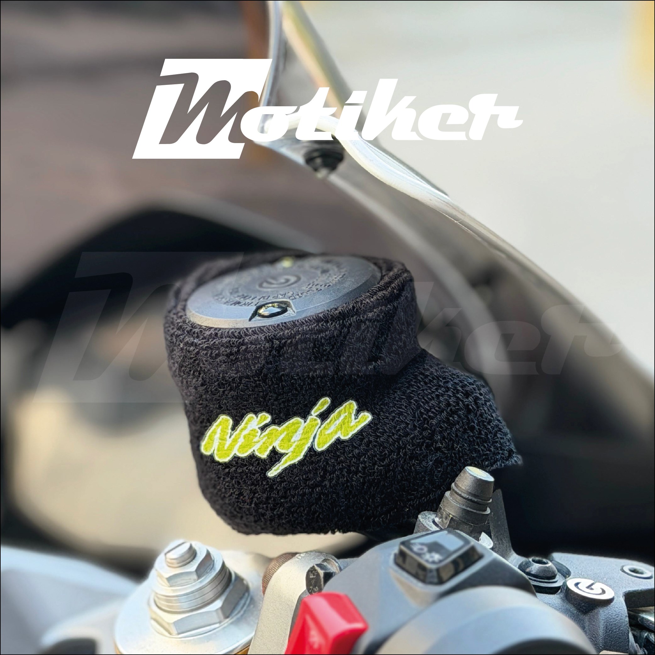 Kawasaki Ninja Tasarımlı Fren Hidrolik Çorabı Siyah